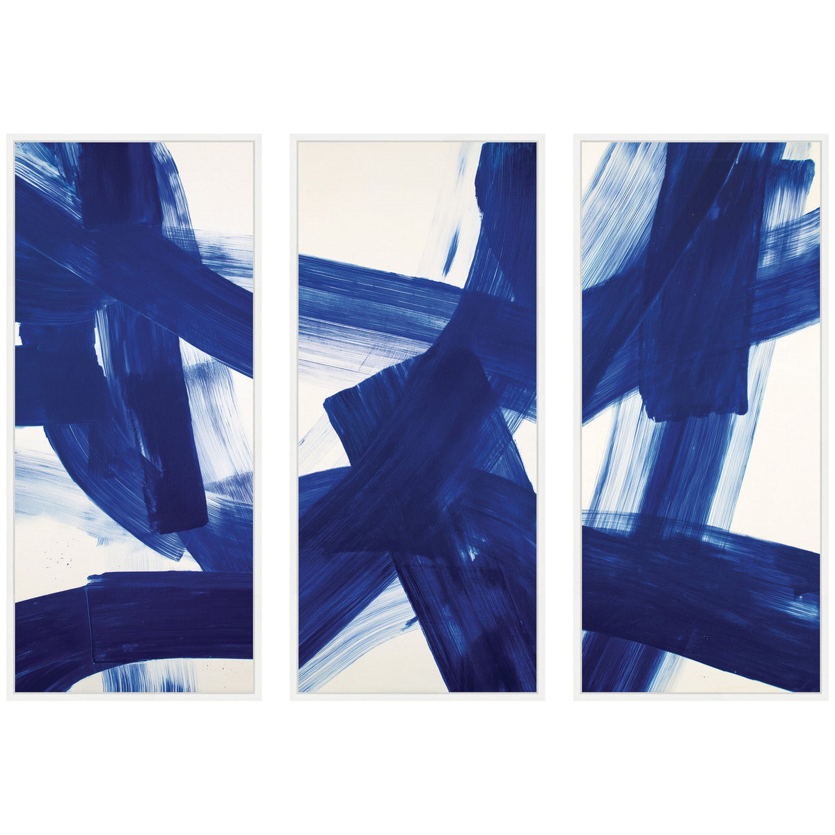 Cobalt Mark No. 1, No. 2, & No. 3 3 Piece Framed Canvas Wall Art Set by Amy Lighthall