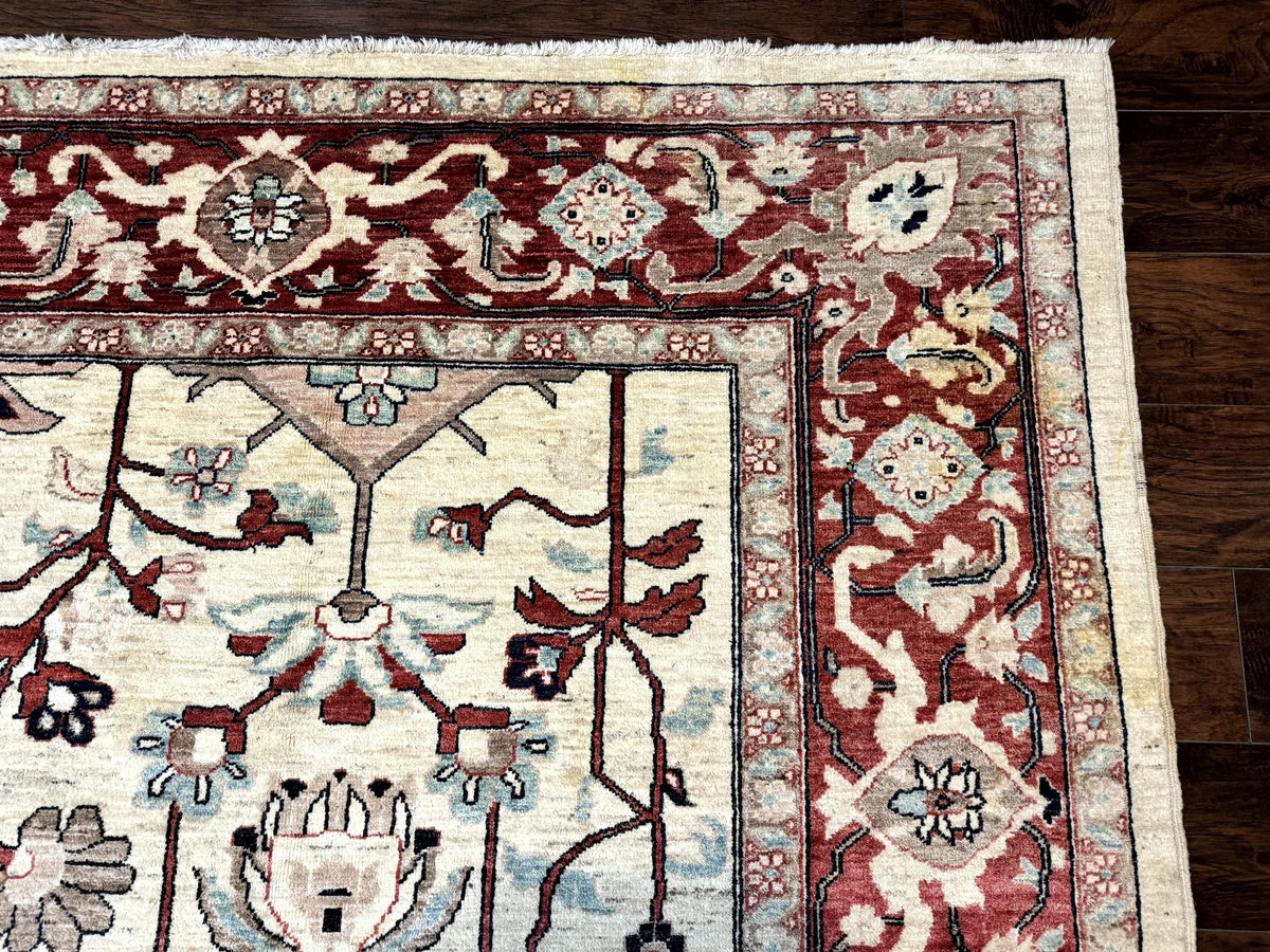 Peshawar Rug 10x14, Beige and Rust Red, Large Pak Persian Rug, Pakistani Rug - Jewel Rugs, view 8