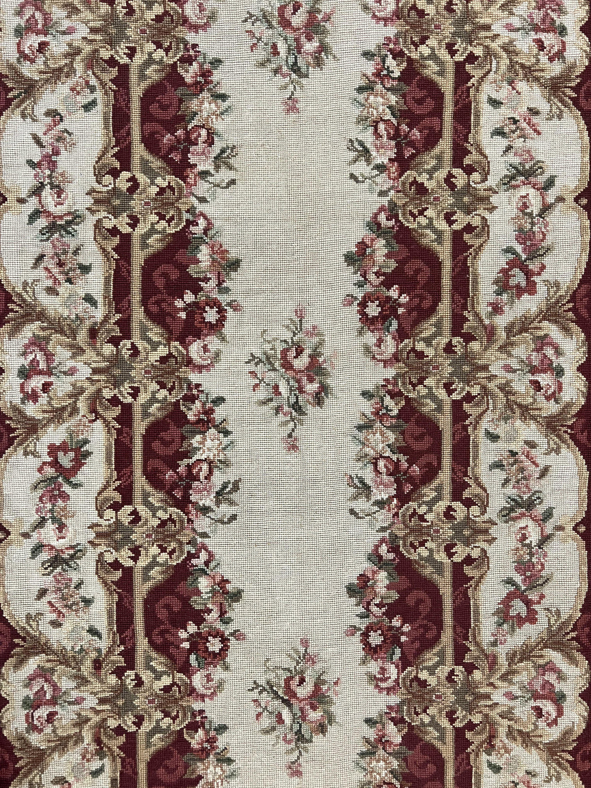 Needlepoint Runner Rug 2.5 x 10.7, Tan Runner Rug, Flatweave Runner, Aubusson European Design, Needlepoint Rug, Long Runner, Hallway Rug - Jewel Rugs, view 4