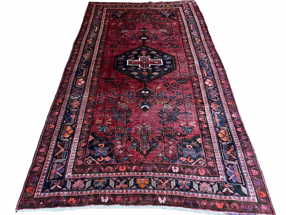 5.5 X 10 Handmade Wool Tribal Gallery Rug Wide Runner Corridor Rug Floral Red - Jewel Rugs, view 2