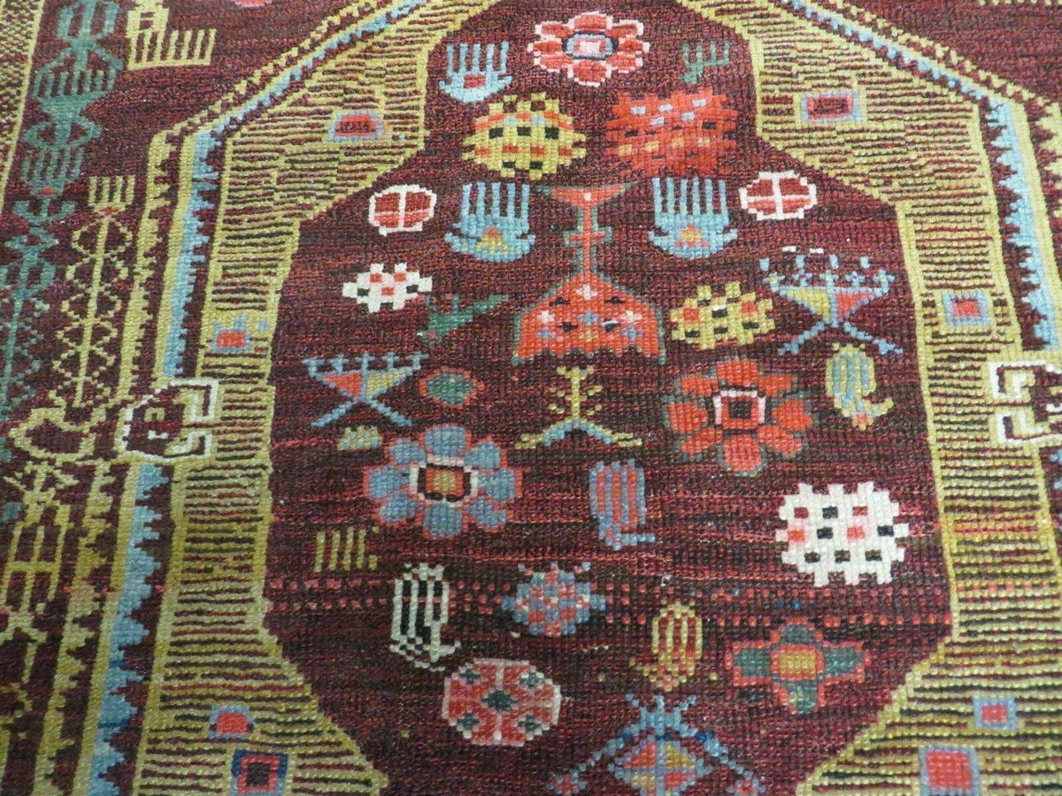 4' X 6' Antique Handmade Caucasian Shirvan Russian Armenian Wool Rug Colorful - Jewel Rugs, view 13