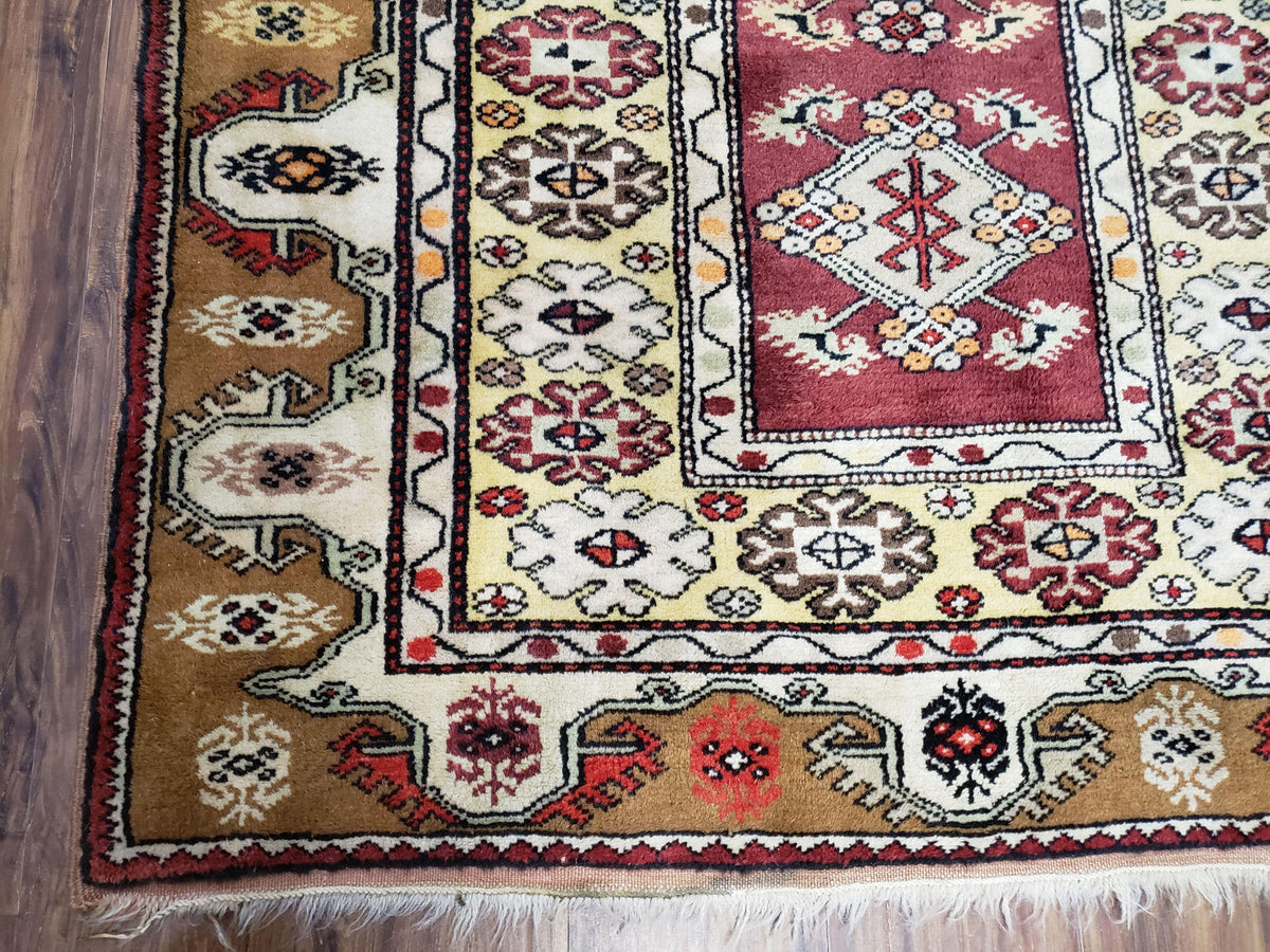 Turkish Caucasian Rug 4x7, Wool Turkish Talish Carpet, Geometric Rug - Jewel Rugs, view 9