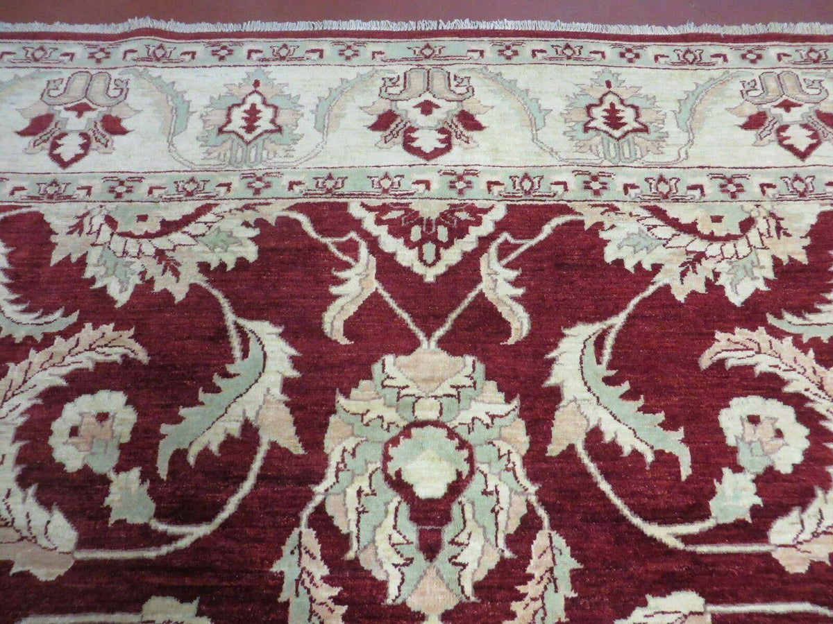 8' X 10' Vintage Fine Handmade Peshawar Agra Chobi Rug - Jewel Rugs, view 4