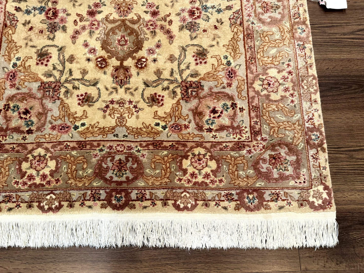 Sino Persian Rug 4x6, Wool and Silk Highlights, Fine 200 KPSI - Jewel Rugs, view 10