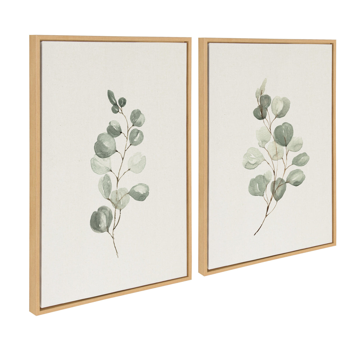 Sylvie Eucalyptus Framed Canvas Set by Maja Mitrovic of Makes My Day Happy