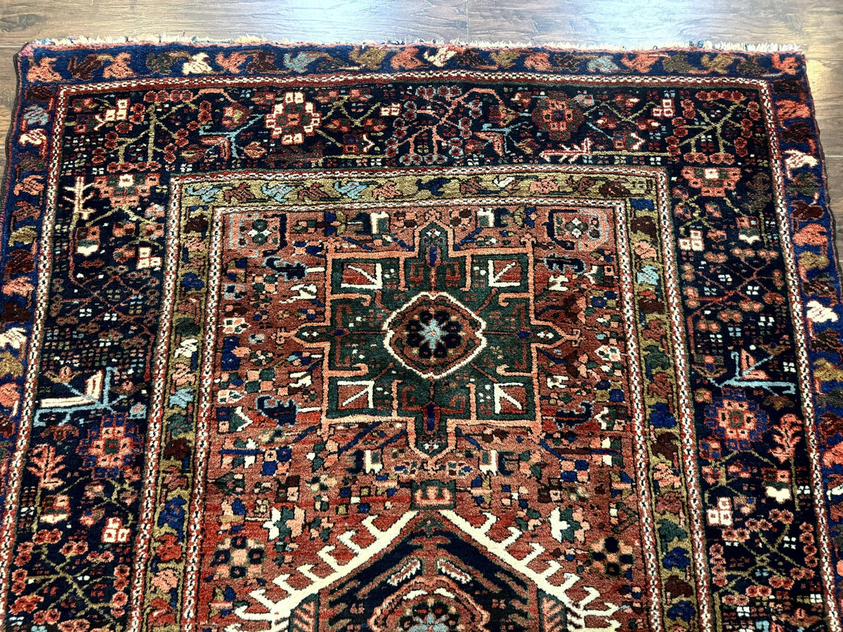 Antique Persian Karajeh Heriz Rug 5x6 - Jewel Rugs, view 4