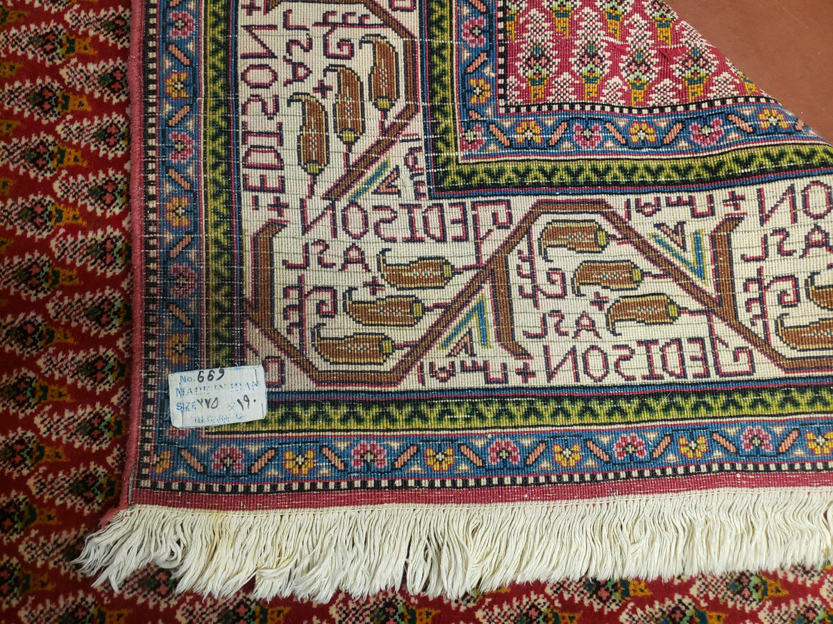 6x9 Finely Woven Turkish Tribal Rug, Boteh/Paisley Pattern, Red & Beige Area Rug, Vintage Wool Carpet, Entryway Rug, Hand-Knotted Foyer Rug - Jewel Rugs, view 10