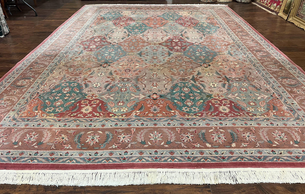 Sino Persian Rug 10x14, Multicolor Panel Design, Wool Handmade Vintage Large Rug - Jewel Rugs, view 2