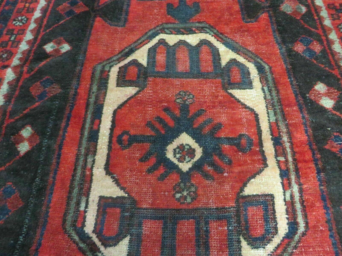 4' X 8' Antique Handmade India Geometric Oriental Tribal Wool Rug Red # 603 - Jewel Rugs, view 13