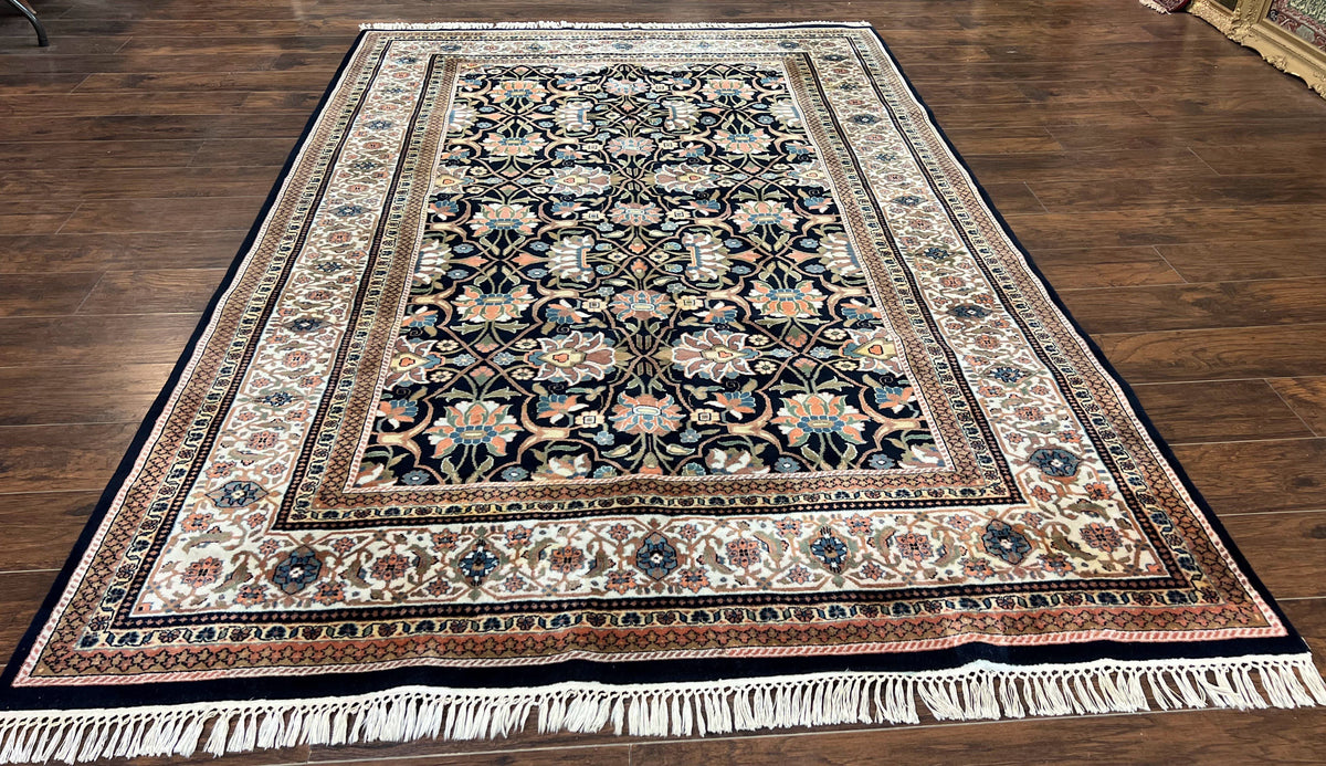 Indo Persian Bidjar Rug 6x10, Vintage Handmade Wool Carpet, Allover Pattern - Jewel Rugs, view 2