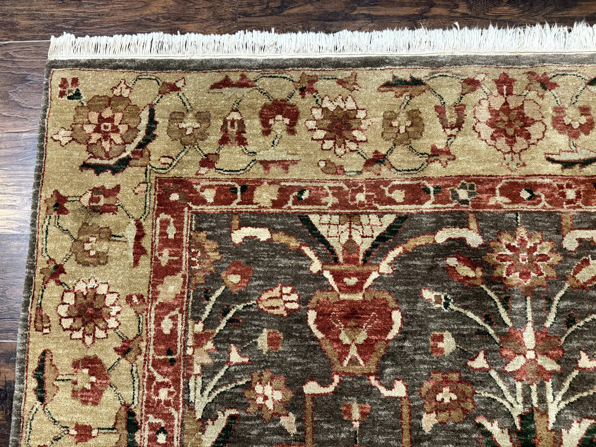 Pak Persian Mahal Rug 6x9, Floral Handmade Wool Traditional Oriental Carpet - Jewel Rugs, view 7