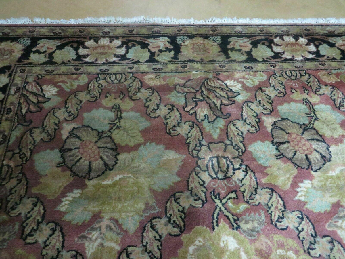6' X 9' Handmade India Floral Oriental Wool Rug Carpet - Jewel Rugs, view 4