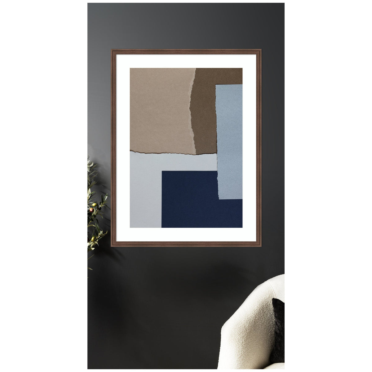 Torn Paper No6 by Mareike Bohmer Framed Wall Art Print