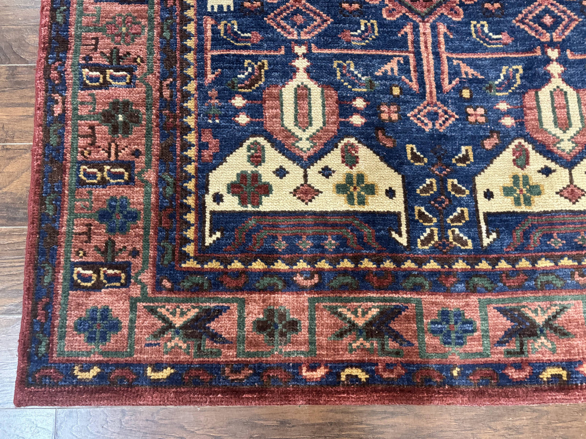 Persian Tribal Heriz Design Rug 6x9, Pottery Barn Rug, Hand Knotted Wool Vintage Rug - Jewel Rugs, view 9