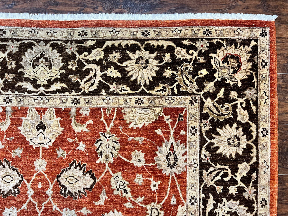 Pakistani Oriental Rug 6x9, Red, Floral Allover, Handmade Wool Rug, Peshawar Chobi Rug, Pak Persian Carpet 6 x 9 - Jewel Rugs, view 8