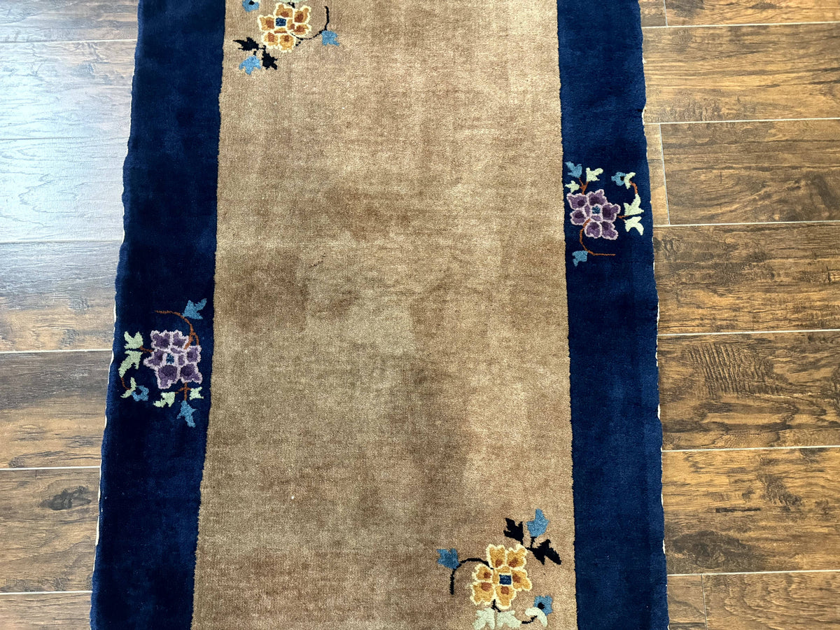 Chinese Rug 3x5, Antique Peking Art Deco Carpet, Simple Design - Jewel Rugs, view 4