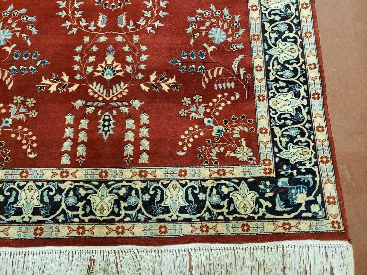 4' X 6' Vintage Handmade Pakistani Rug Highly Detailed Red - Jewel Rugs, view 9