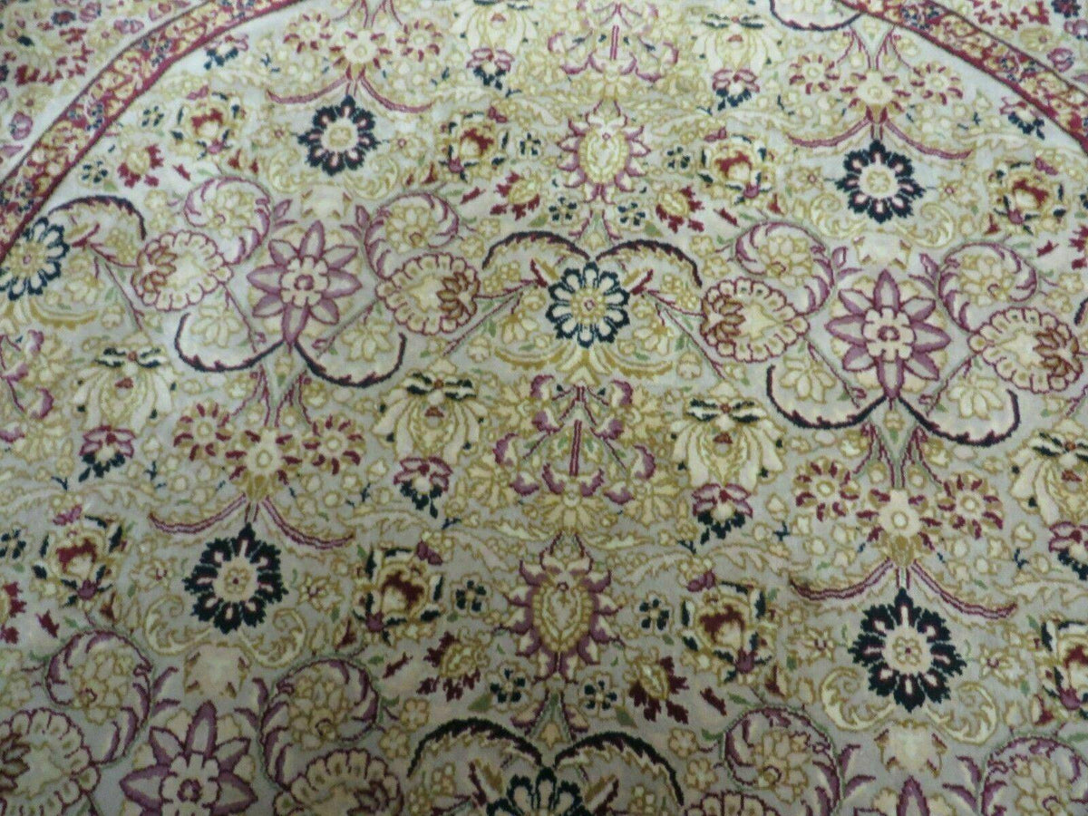 6' Handmade Fine Indian Wool Rug Carpet Round Silk Accent Beauty - Jewel Rugs, view 4