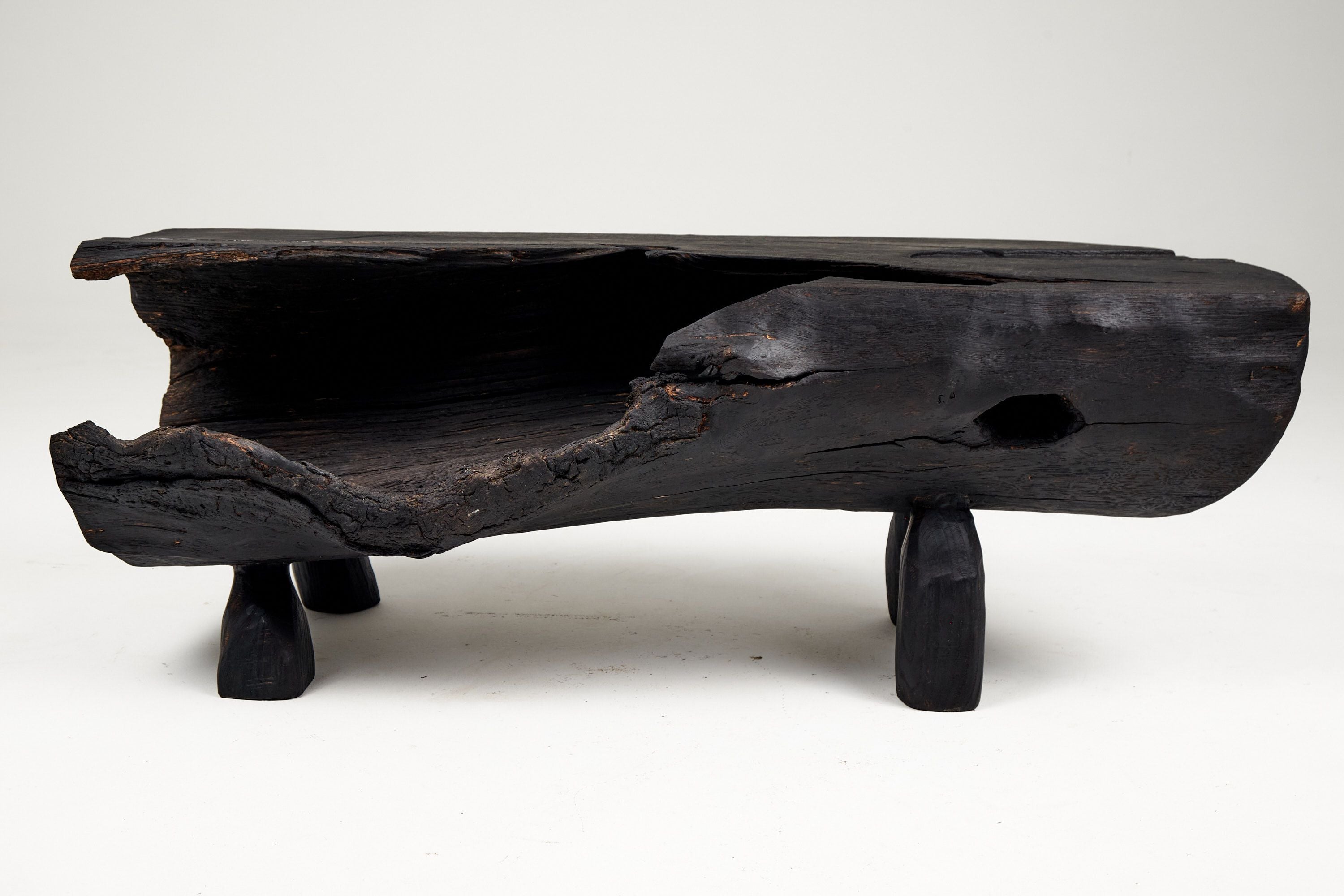 Jownik - Charred Wood Bench, Organic, Sculptural Design - image 2