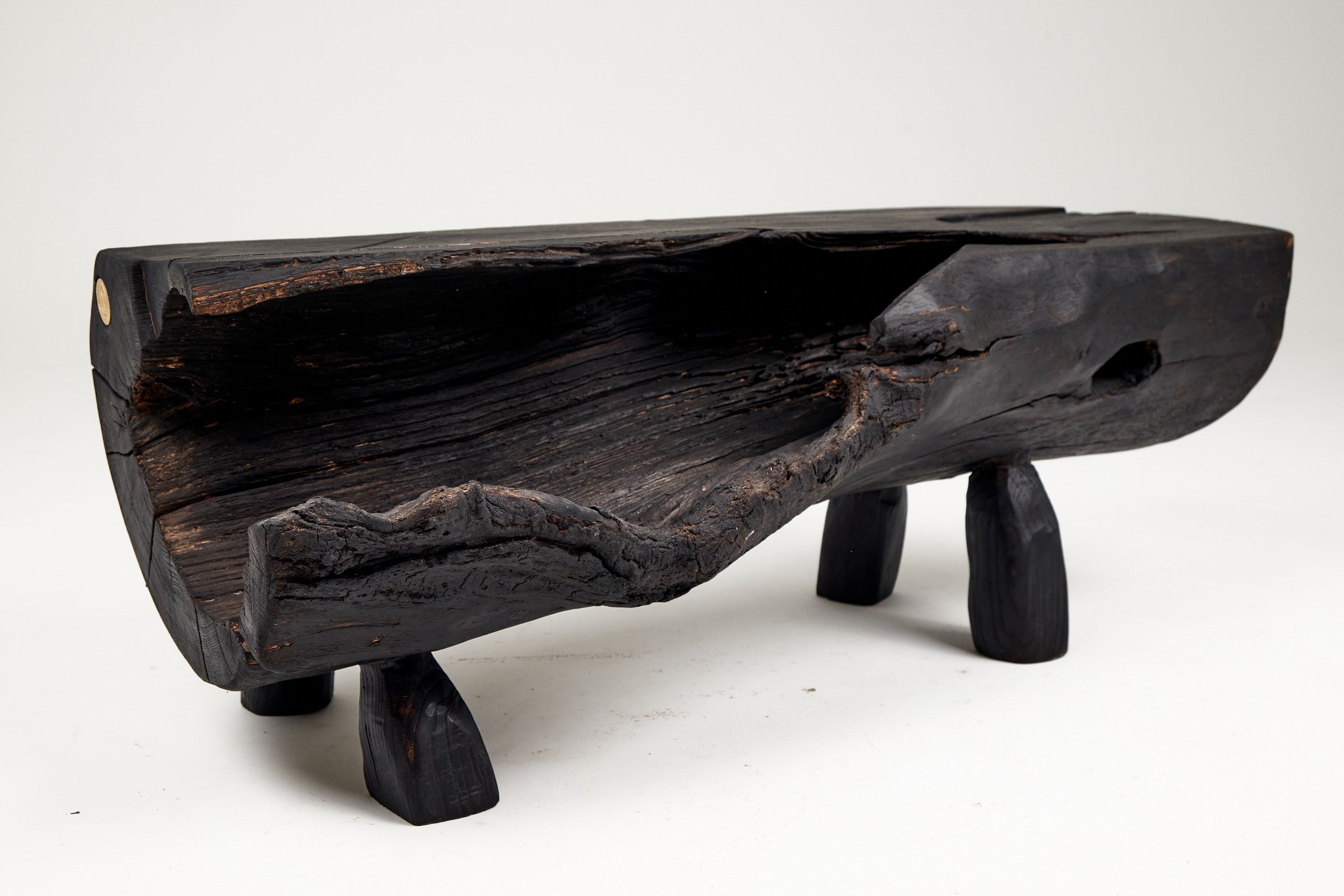 Jownik - Charred Wood Bench, Organic, Sculptural Design - image 5