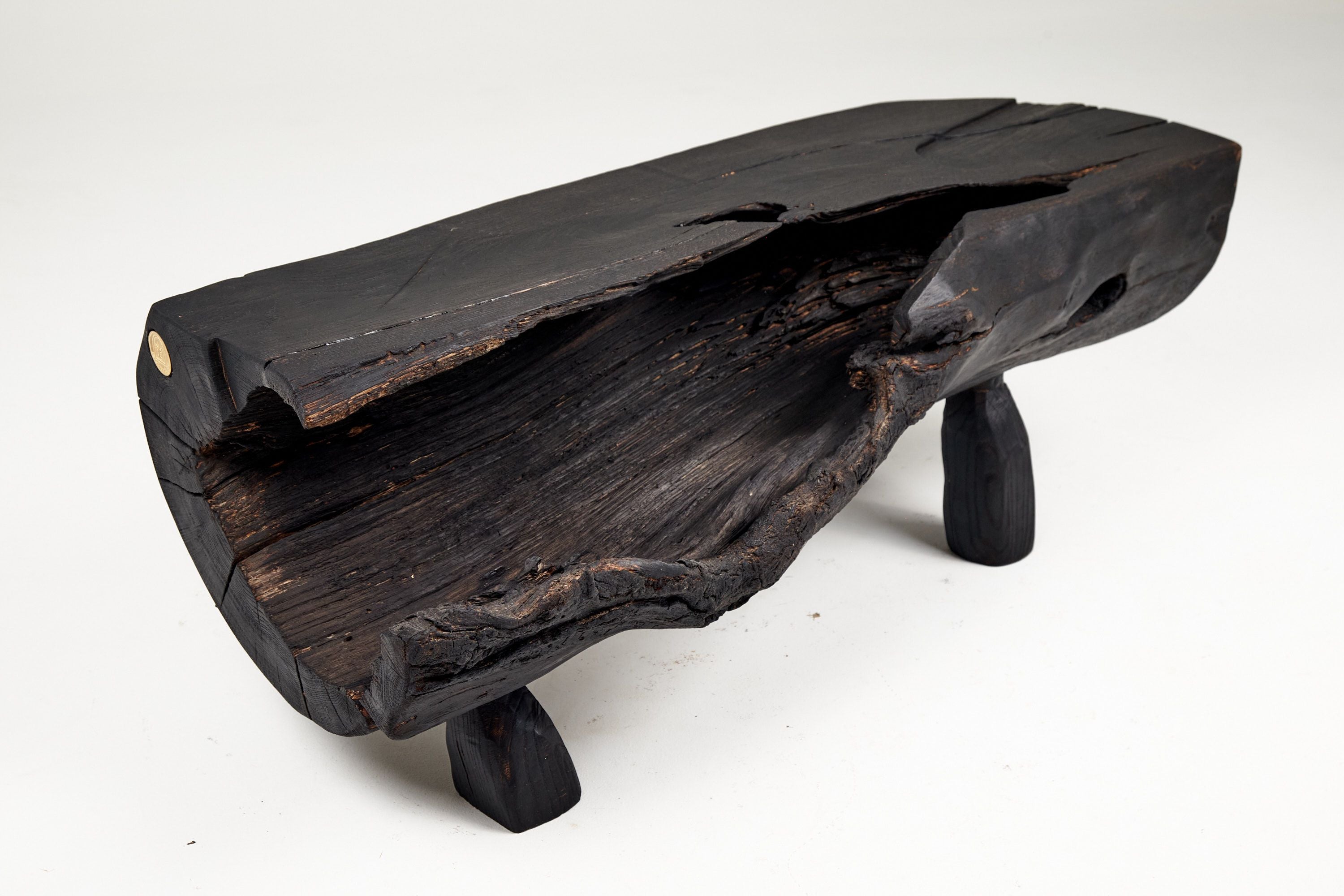 Jownik - Charred Wood Bench, Organic, Sculptural Design - image 6