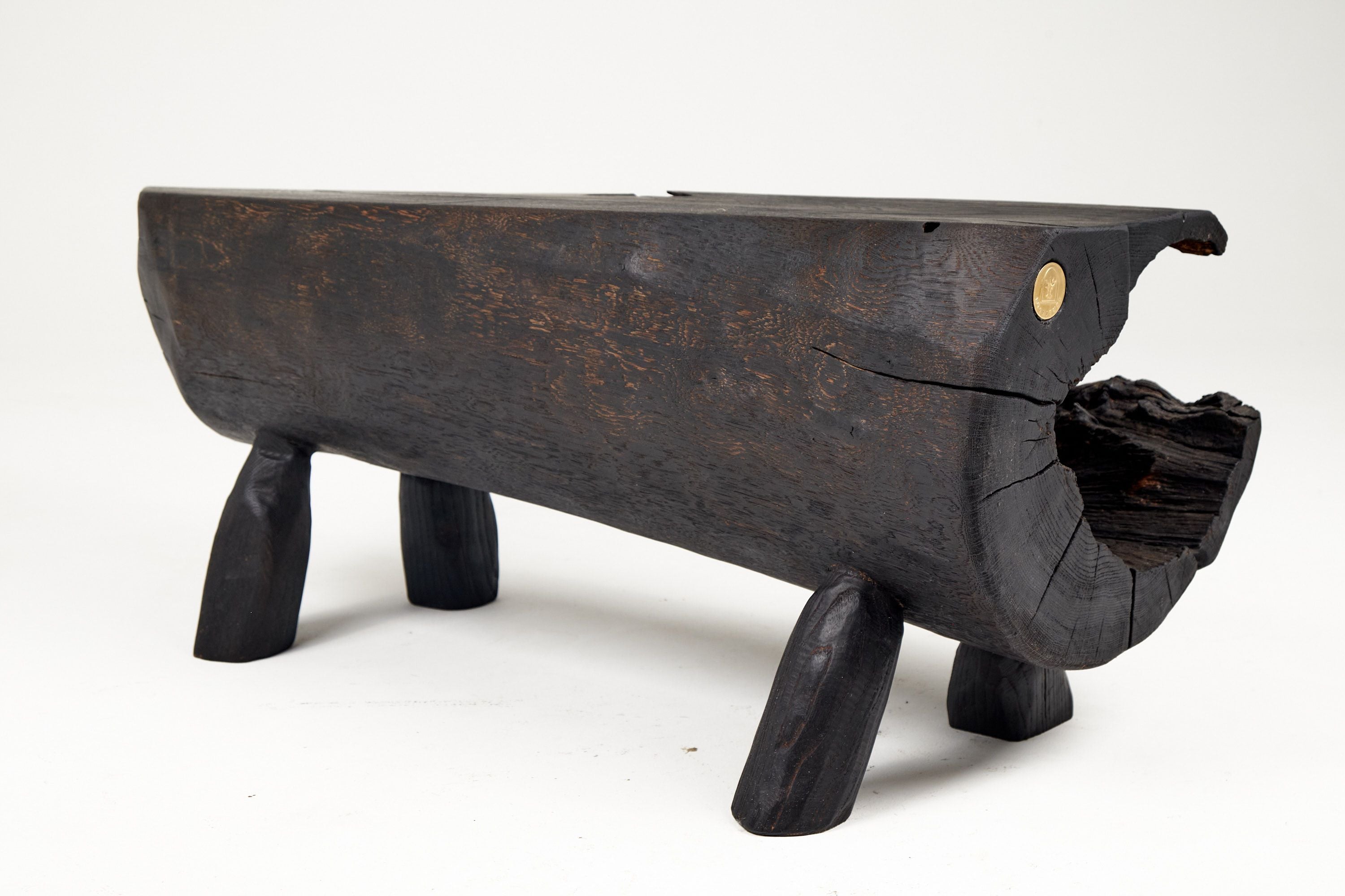 Jownik - Charred Wood Bench, Organic, Sculptural Design - image 11