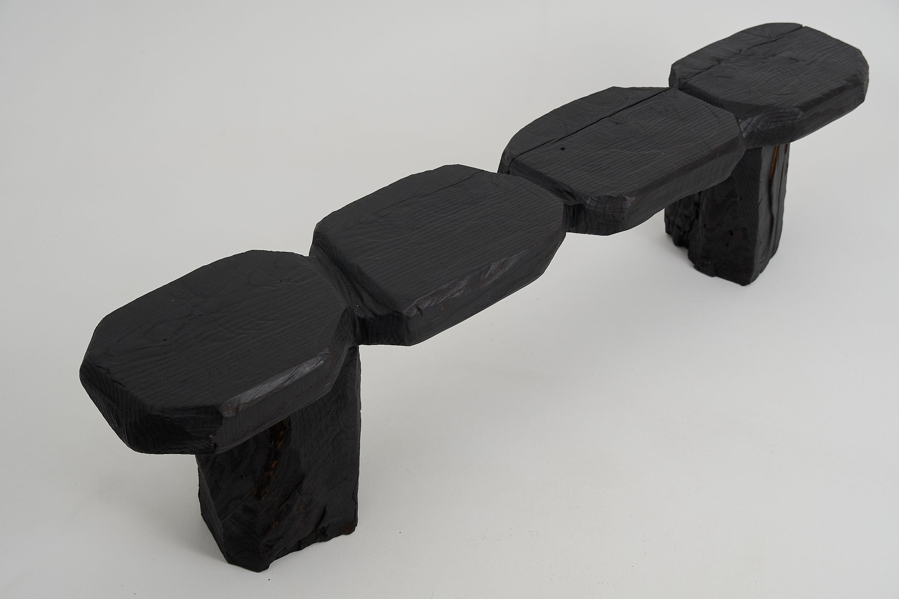 Jownik - Charred Sculptural Wood Bench - image 14