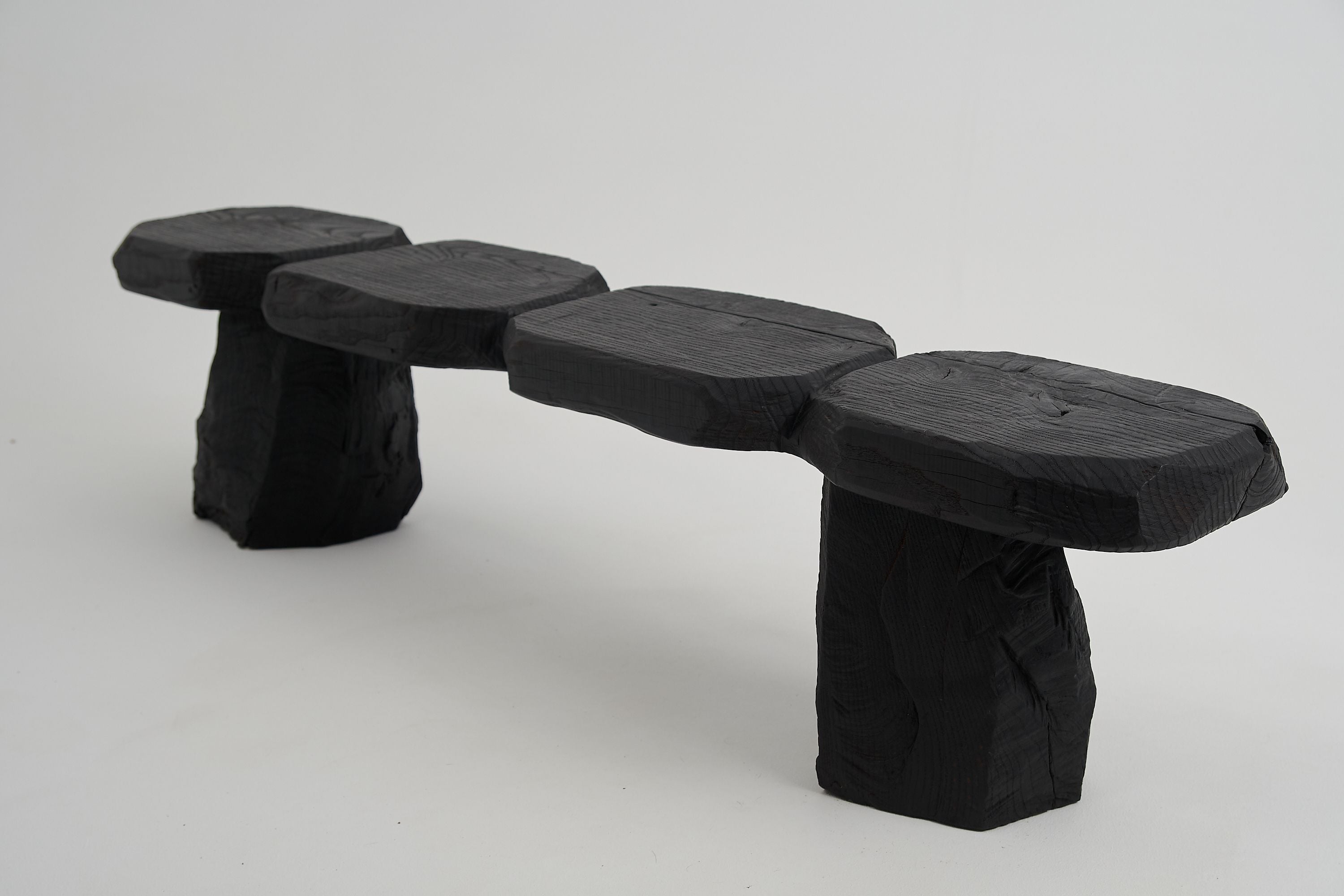 Jownik - Charred Sculptural Wood Bench - image 3