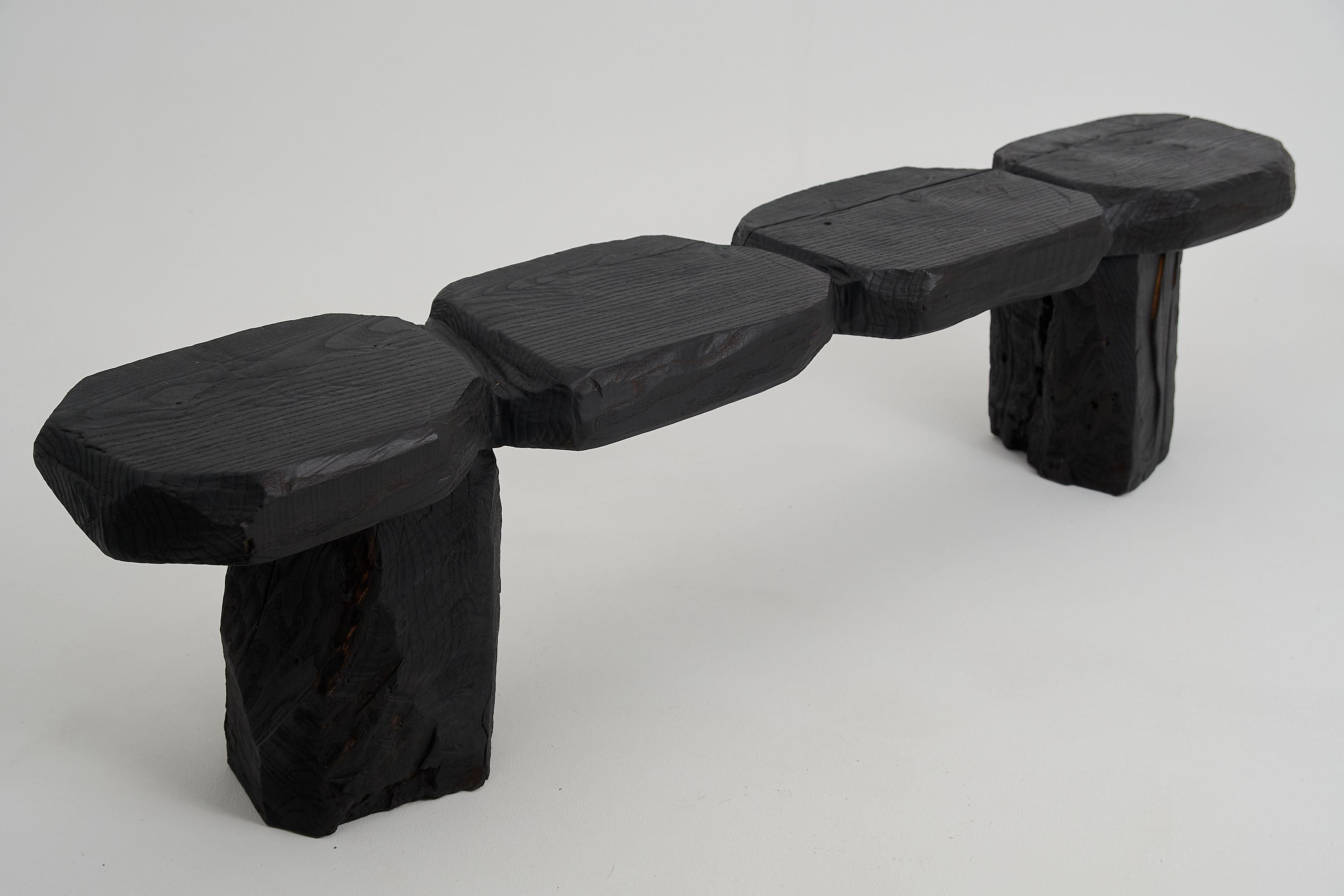 Jownik - Charred Sculptural Wood Bench - image 13