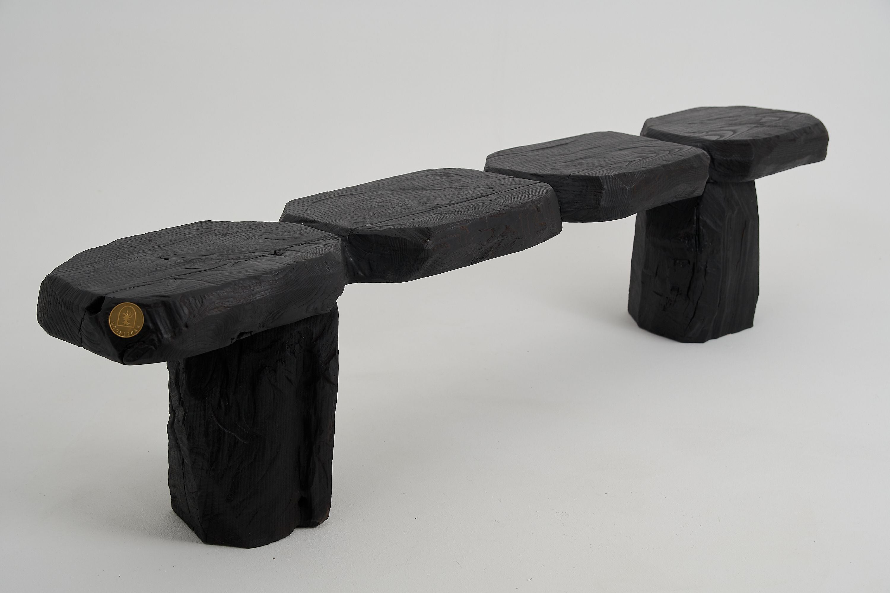 Jownik - Charred Sculptural Wood Bench - image 8