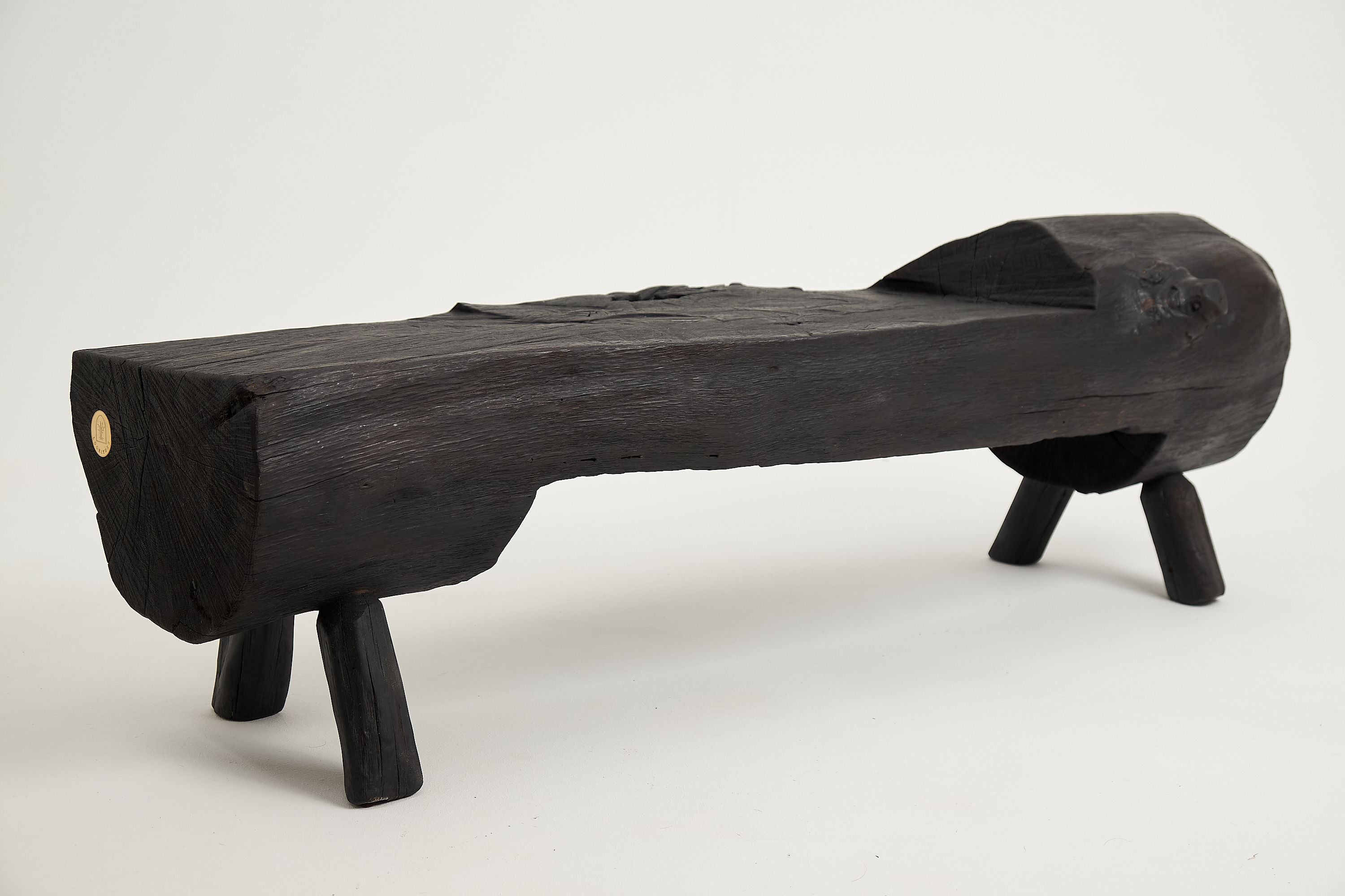 Jownik, Charred Wood Log Bench â Primitive Elegance in Burnt Timber - image 10