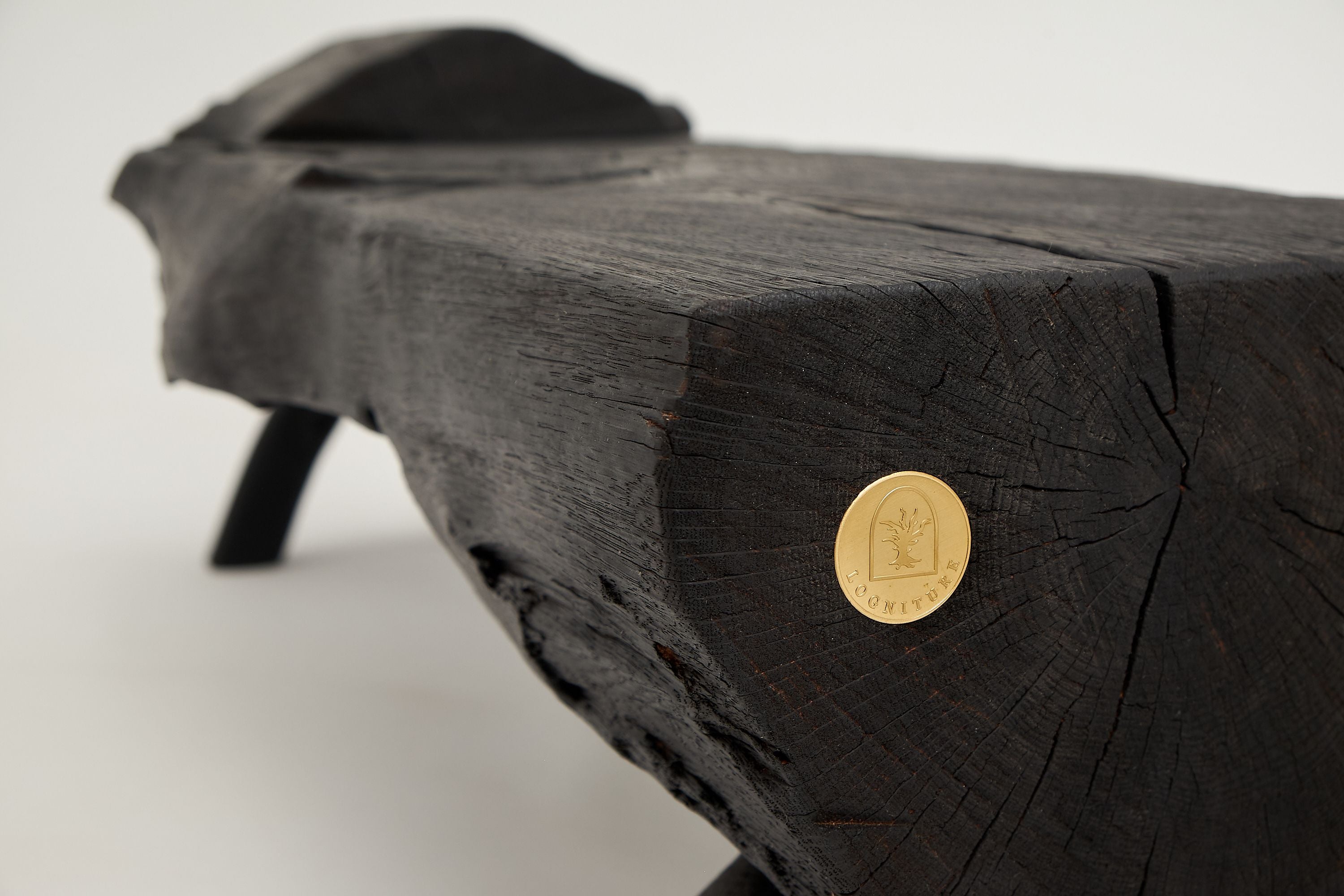 Jownik, Charred Wood Log Bench â Primitive Elegance in Burnt Timber - image 7