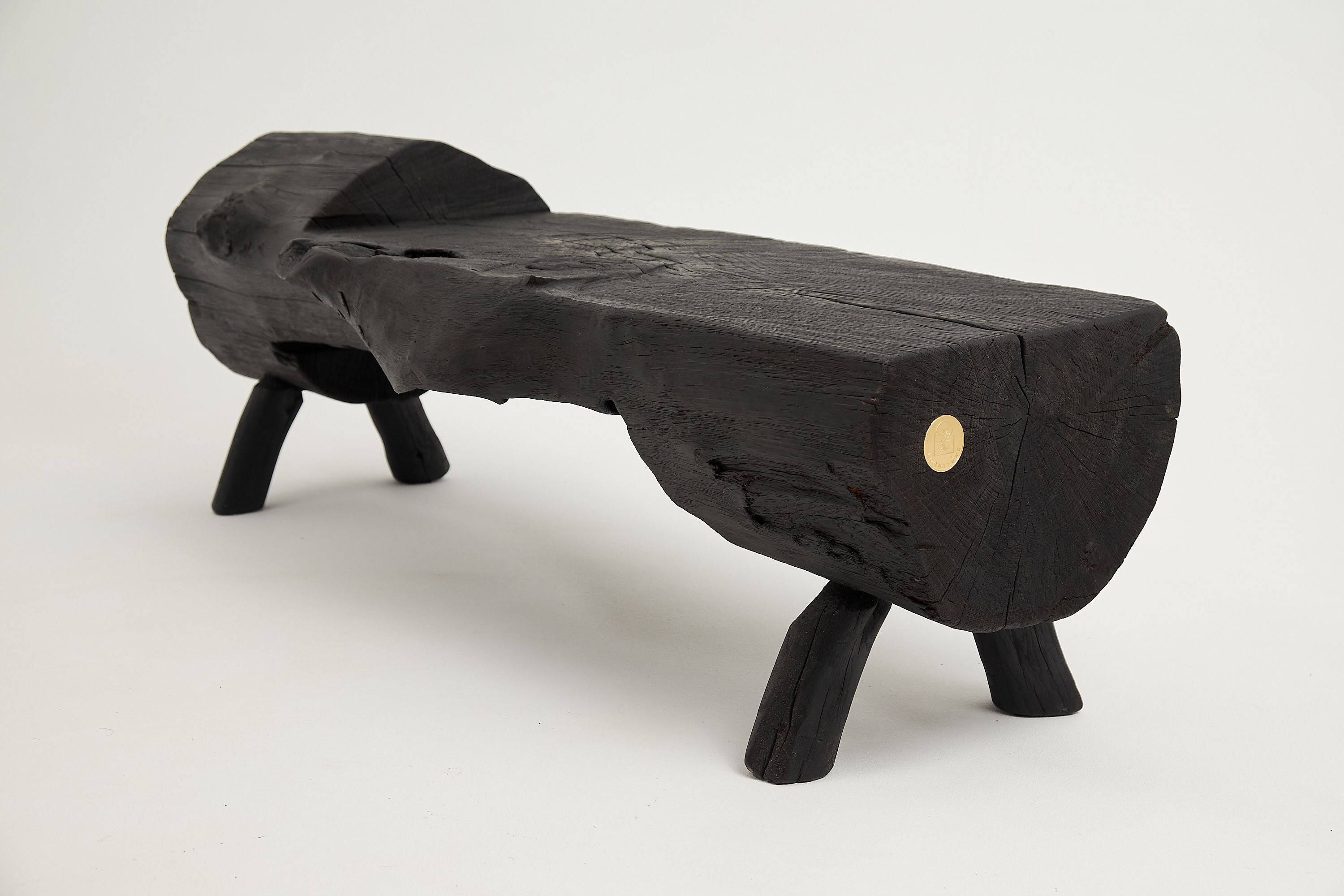 Jownik, Charred Wood Log Bench â Primitive Elegance in Burnt Timber - image 5