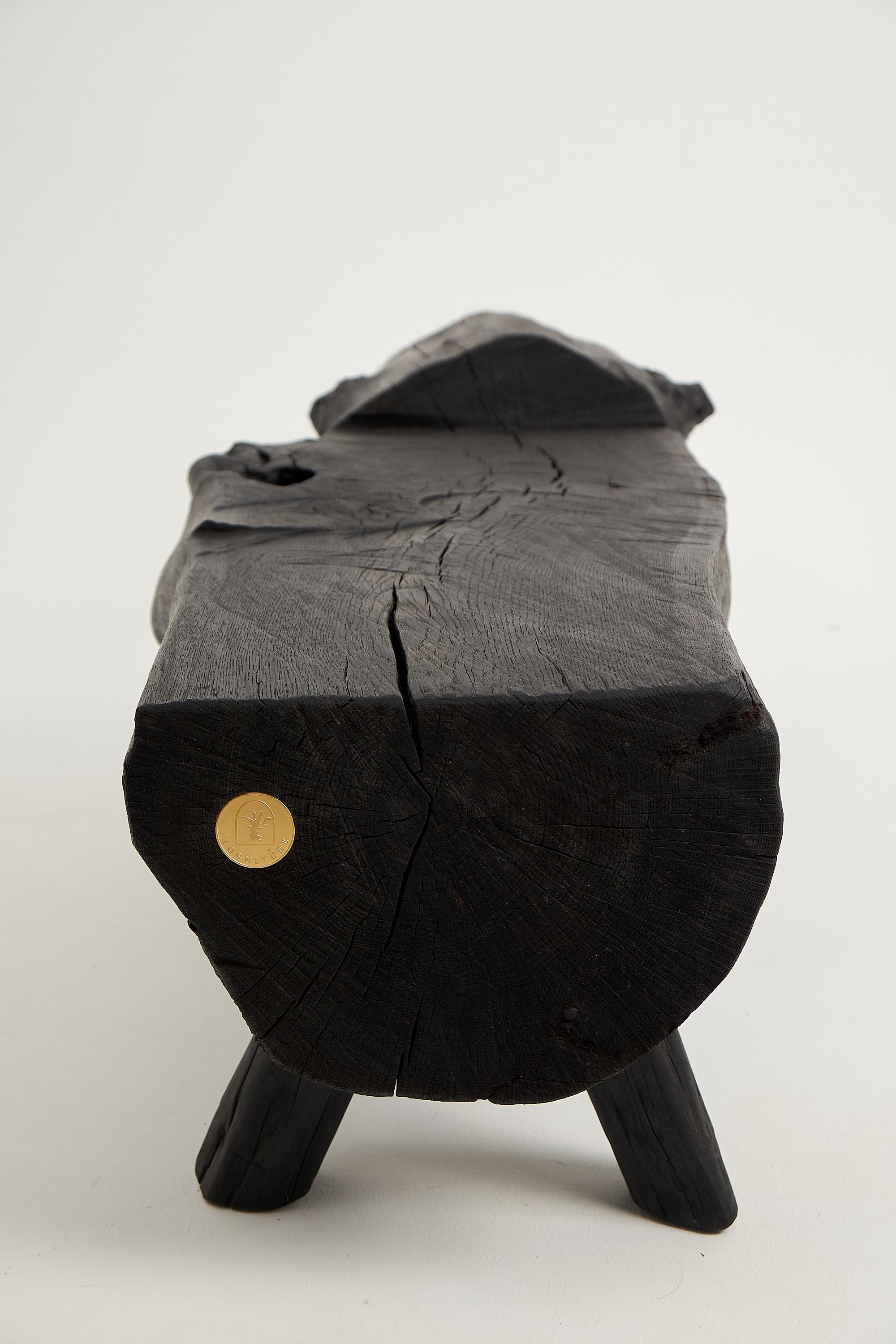 Jownik, Charred Wood Log Bench â Primitive Elegance in Burnt Timber - image 8