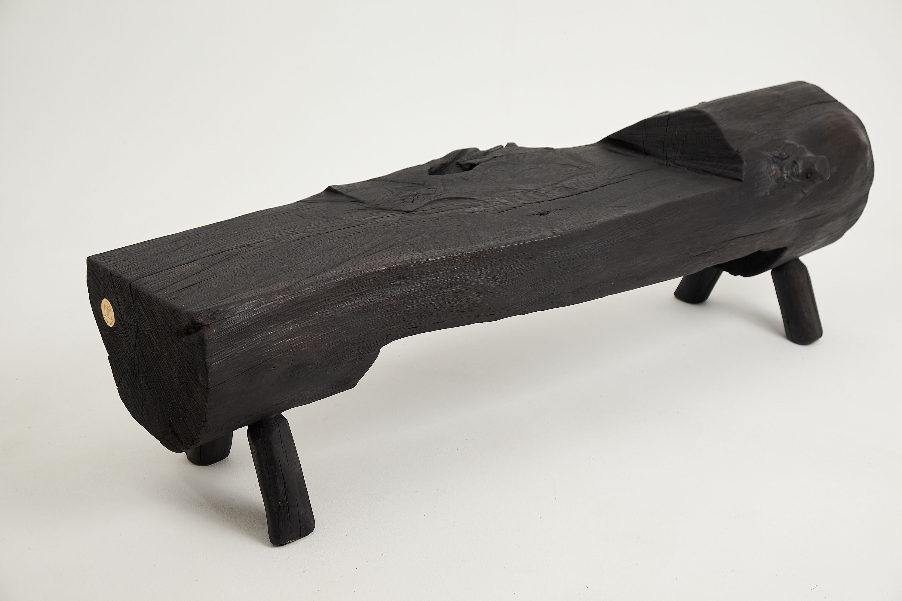 Jownik, Charred Wood Log Bench â Primitive Elegance in Burnt Timber - image 11
