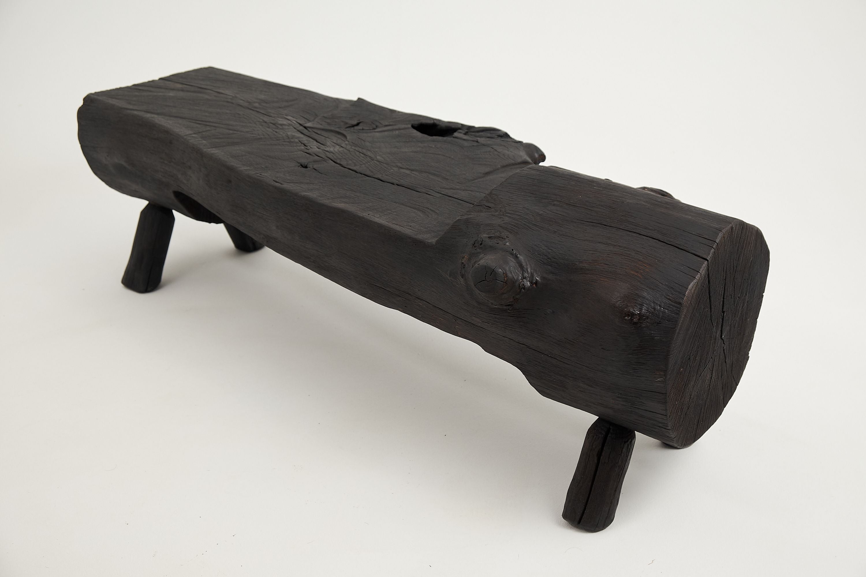 Jownik, Charred Wood Log Bench â Primitive Elegance in Burnt Timber - image 15