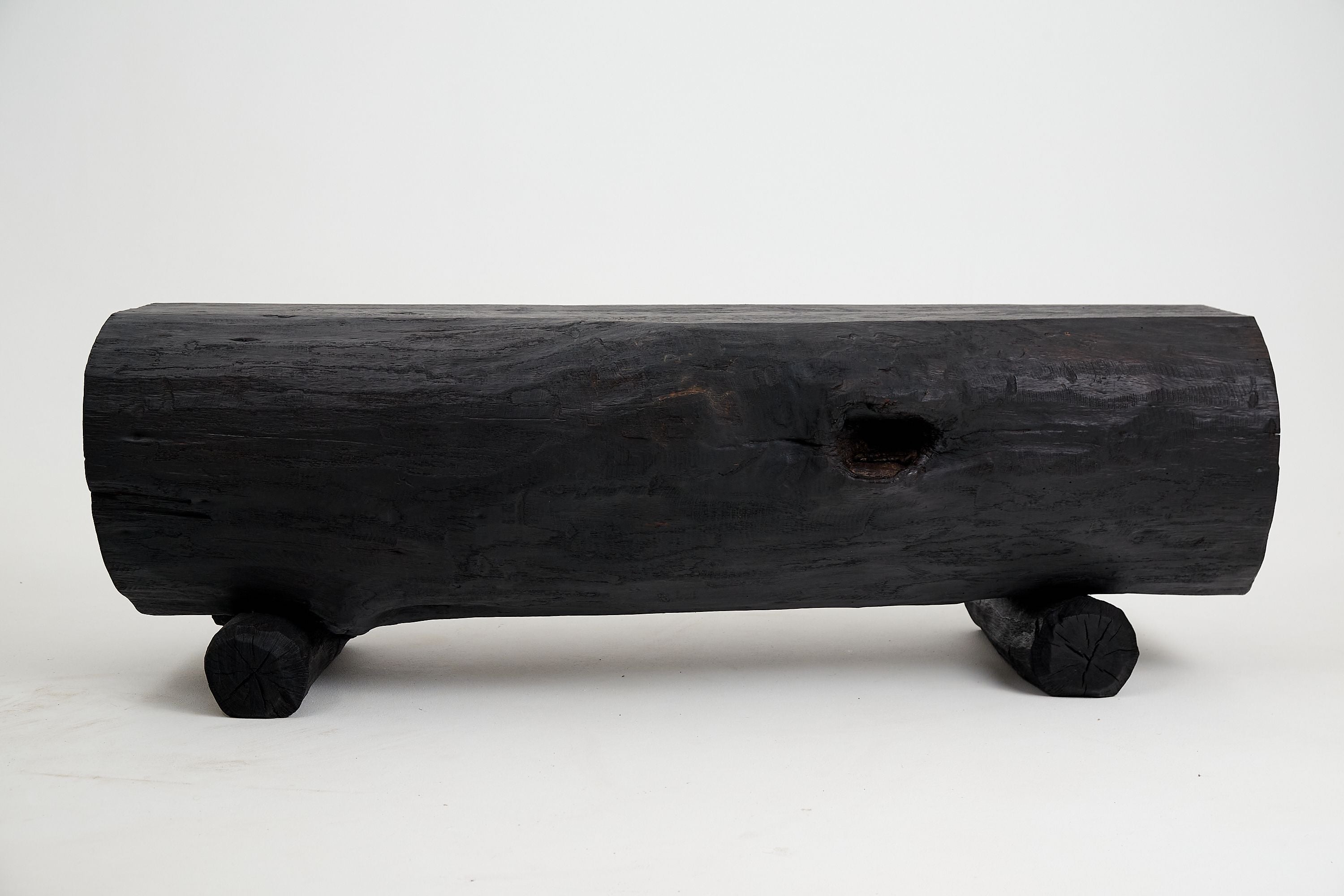 Jownik, Charred Hollow Log Bench â Primitive Form, Bold Presence - image 3