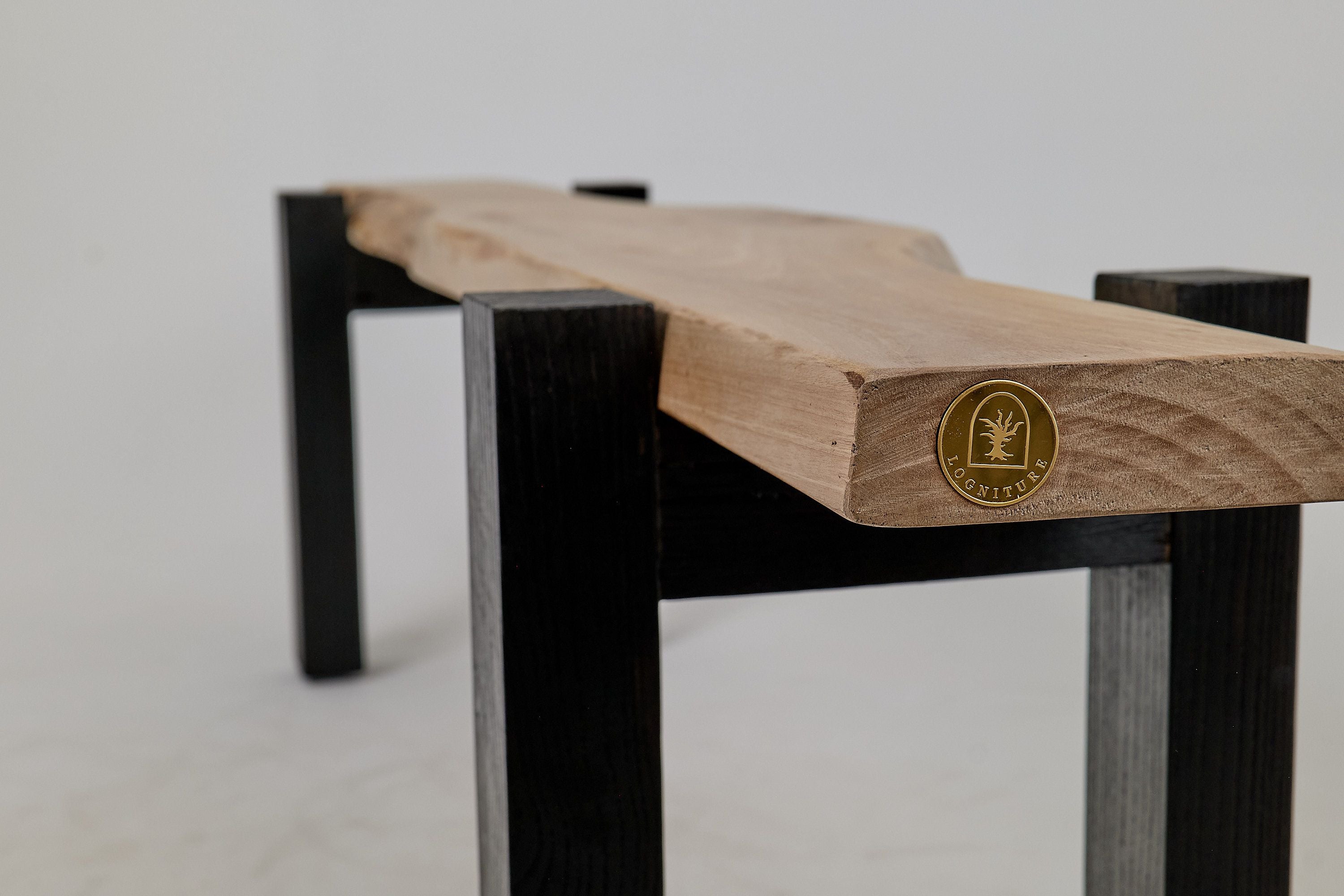 Jownik - Live-Edge Wood Bench with Charred Black Legs - image 5