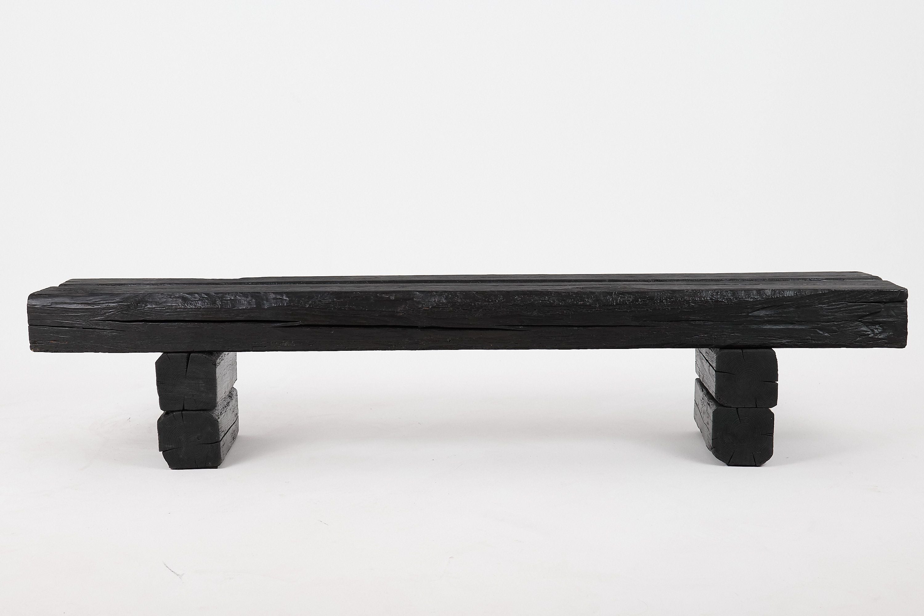 Jownik, Charred Timber Beam Bench - image 4