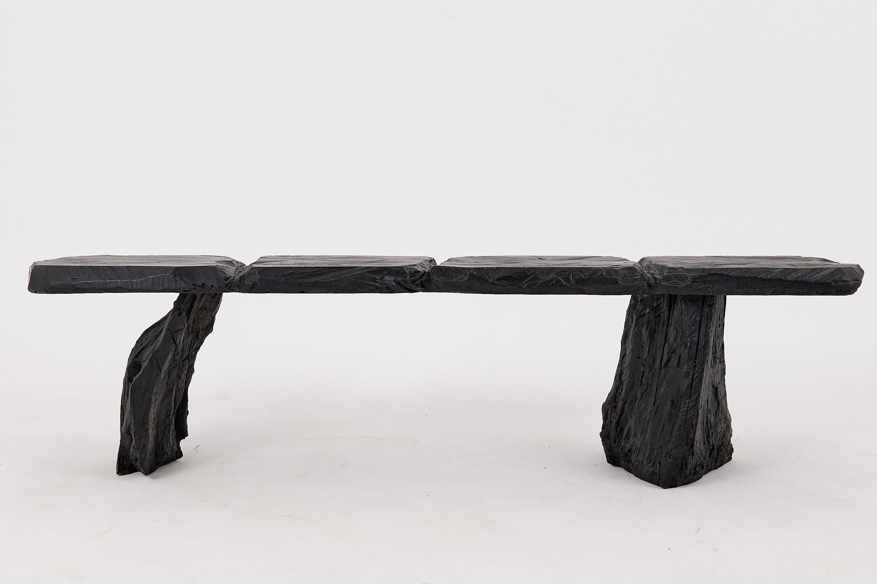 Jownik, Charred Wood Bench - Sculptural Form & Organic Flow - image 9