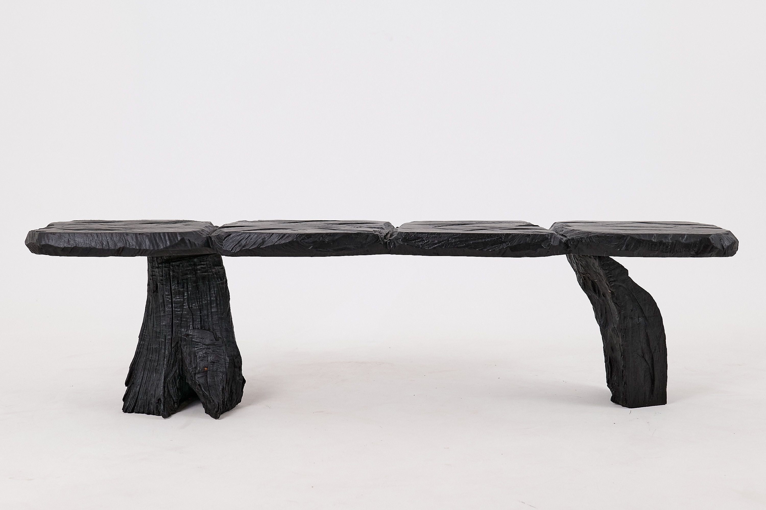 Jownik, Charred Wood Bench - Sculptural Form & Organic Flow - image 2