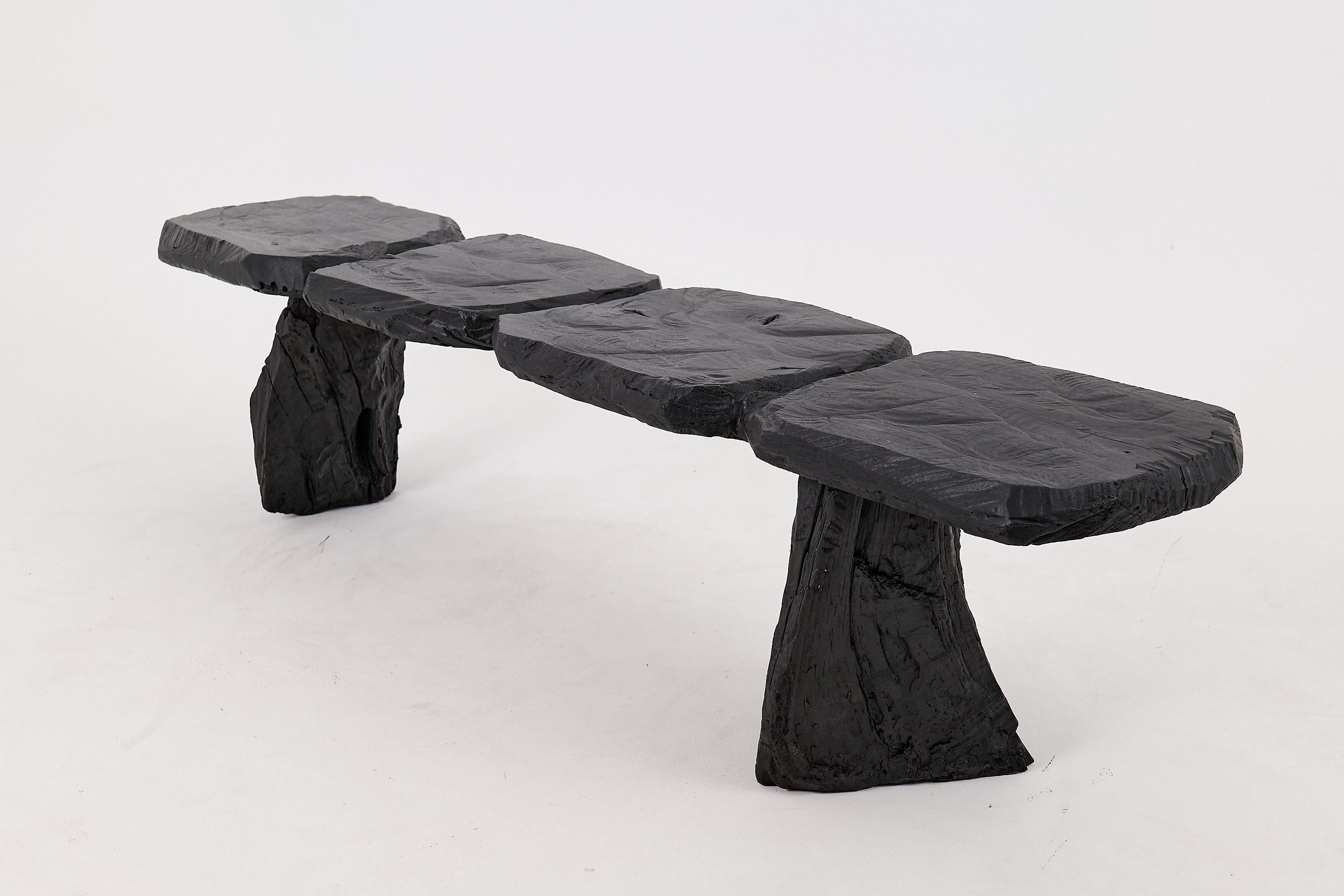 Jownik, Charred Wood Bench - Sculptural Form & Organic Flow - image 12