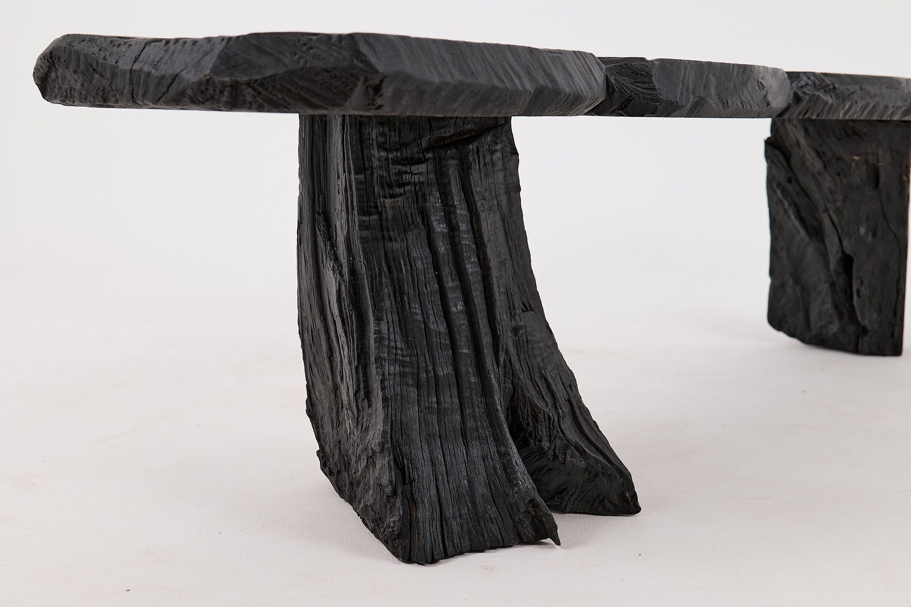 Jownik, Charred Wood Bench - Sculptural Form & Organic Flow - image 15