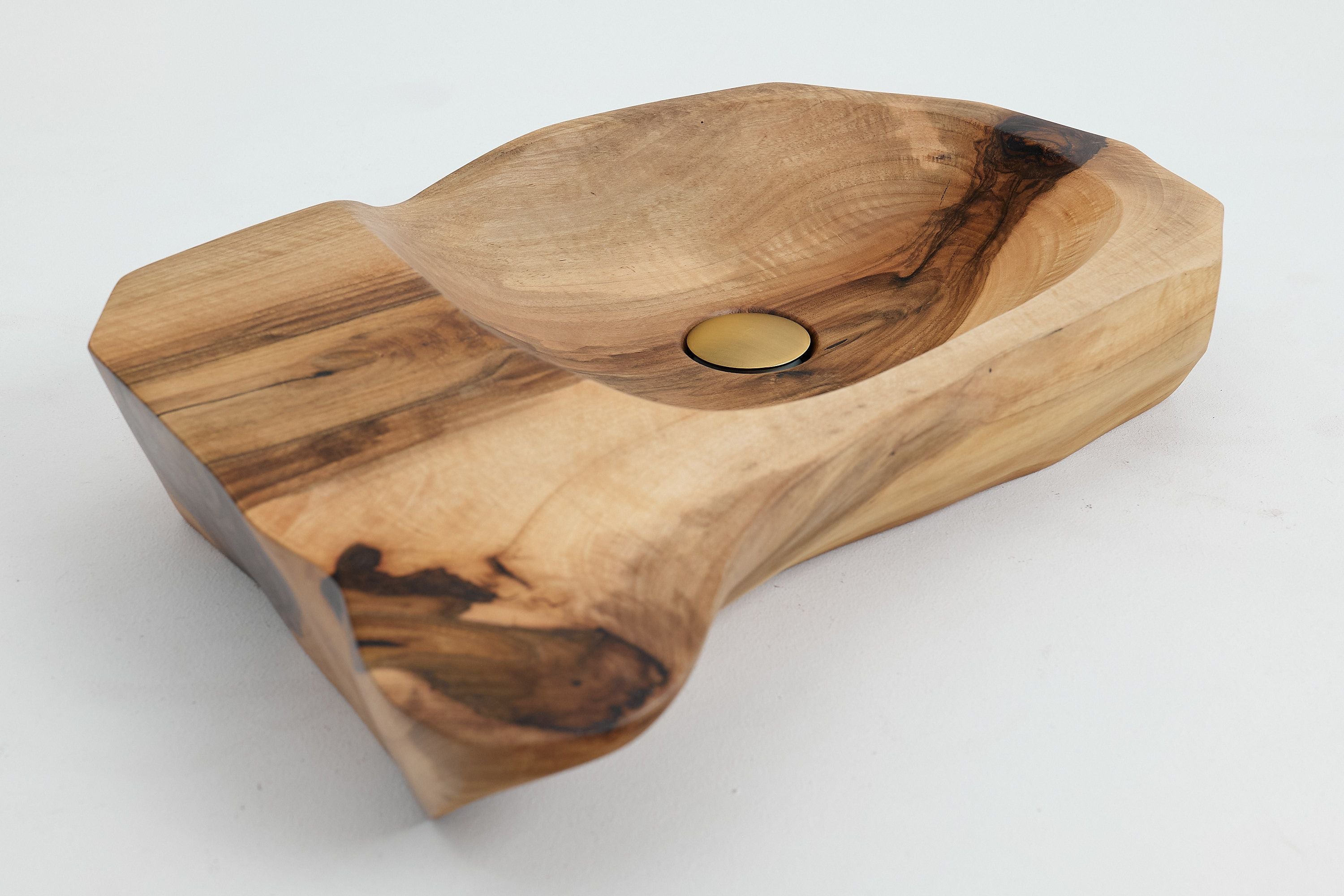 Banik, Organic Sculpted Wood Sink - Carved From Solid Wood - image 15