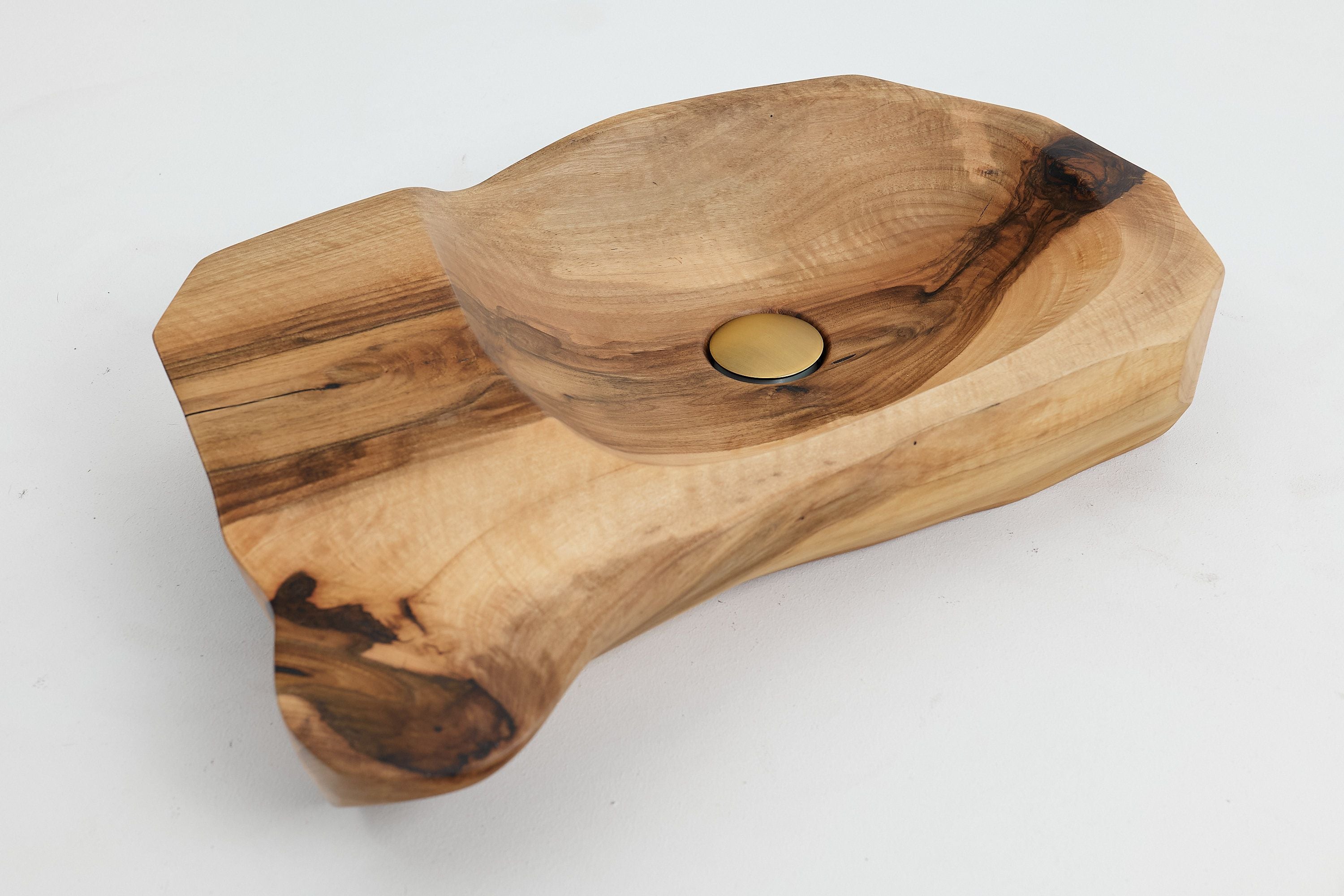 Banik, Organic Sculpted Wood Sink - Carved From Solid Wood - image 17