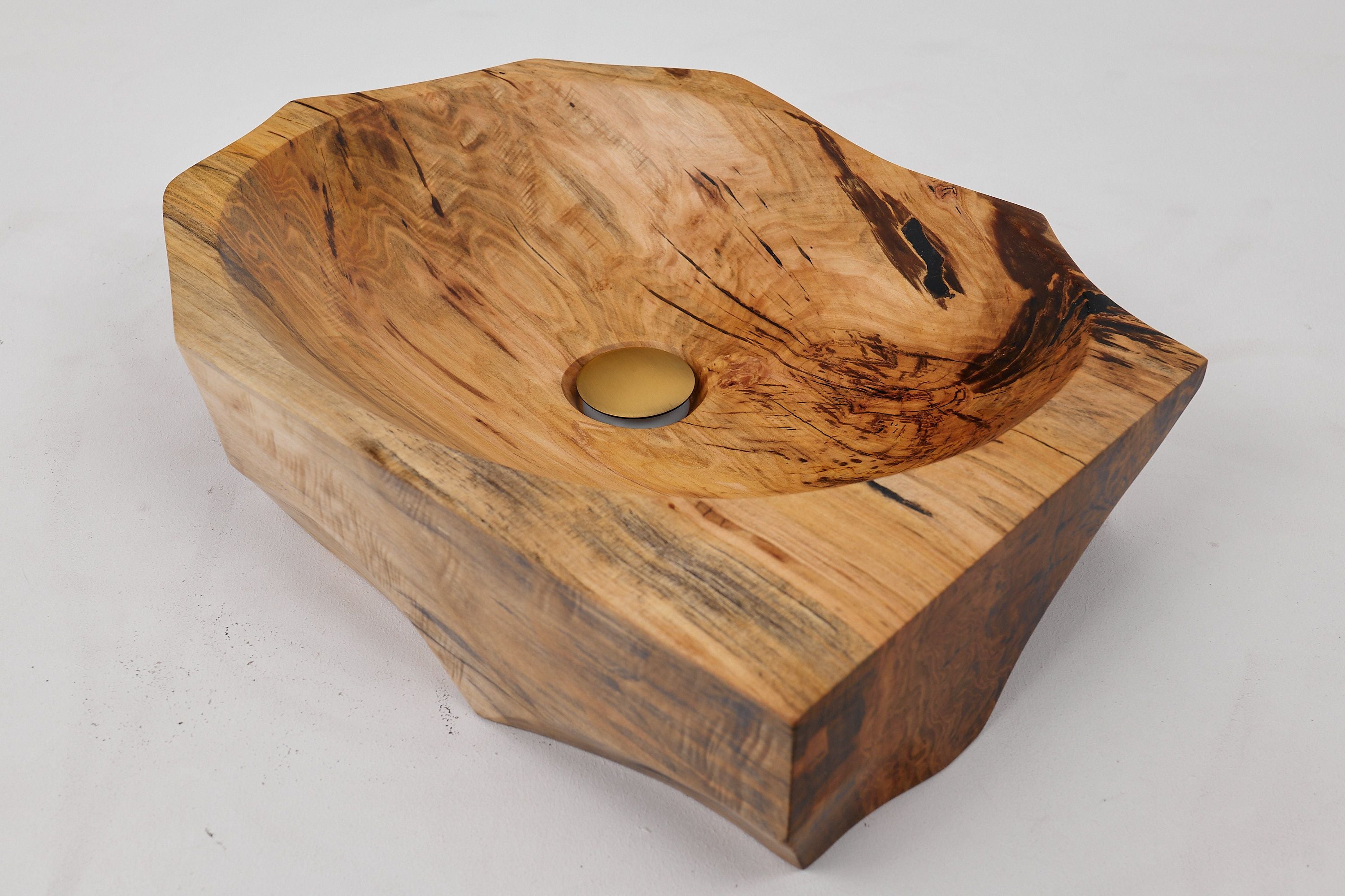 Banik, Organic Sculpted Wood Sink - Carved From Solid Wood - image 12
