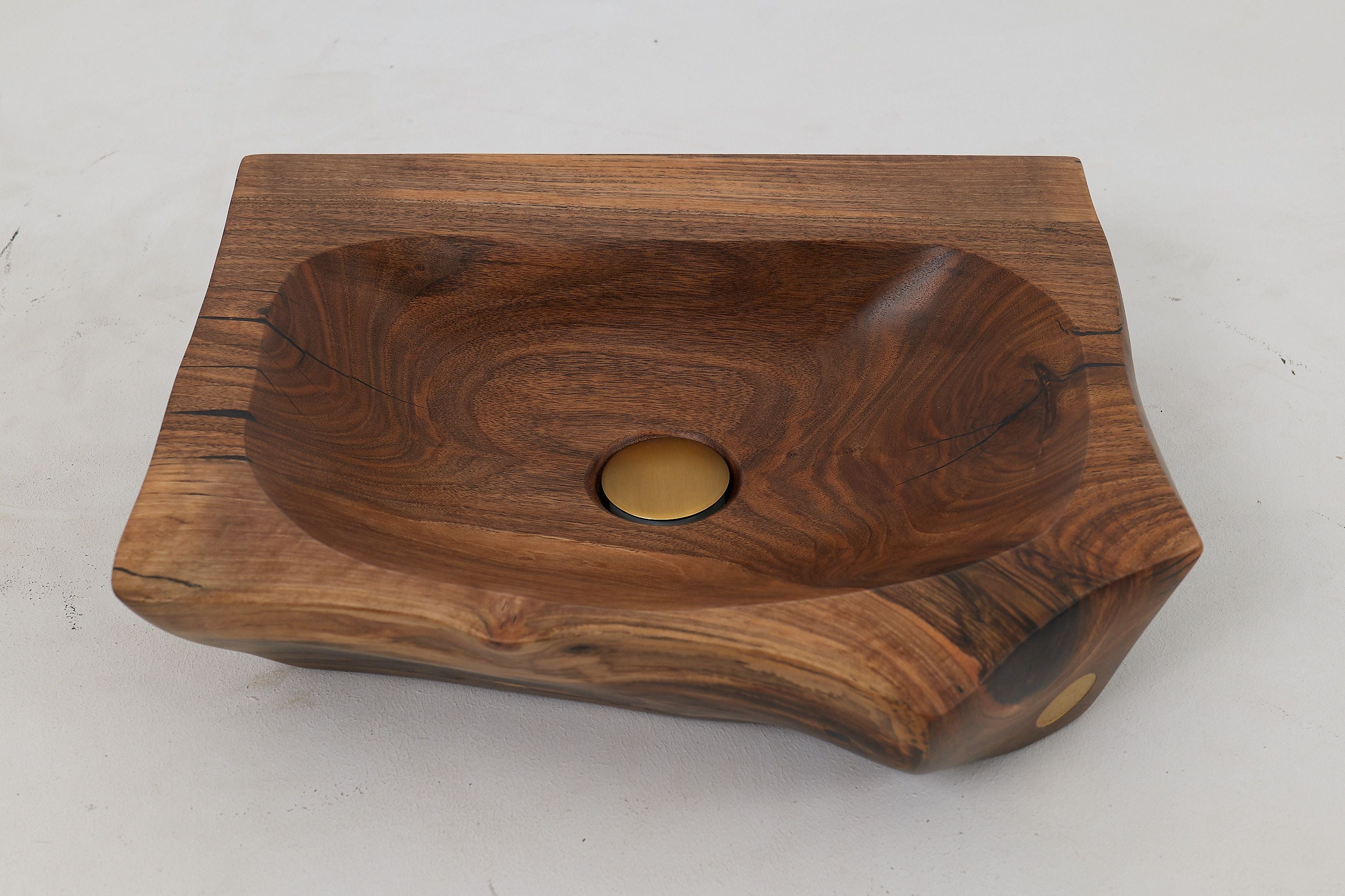 Banik, Organic Sculpted Wood Sink - Carved From Solid Wood
