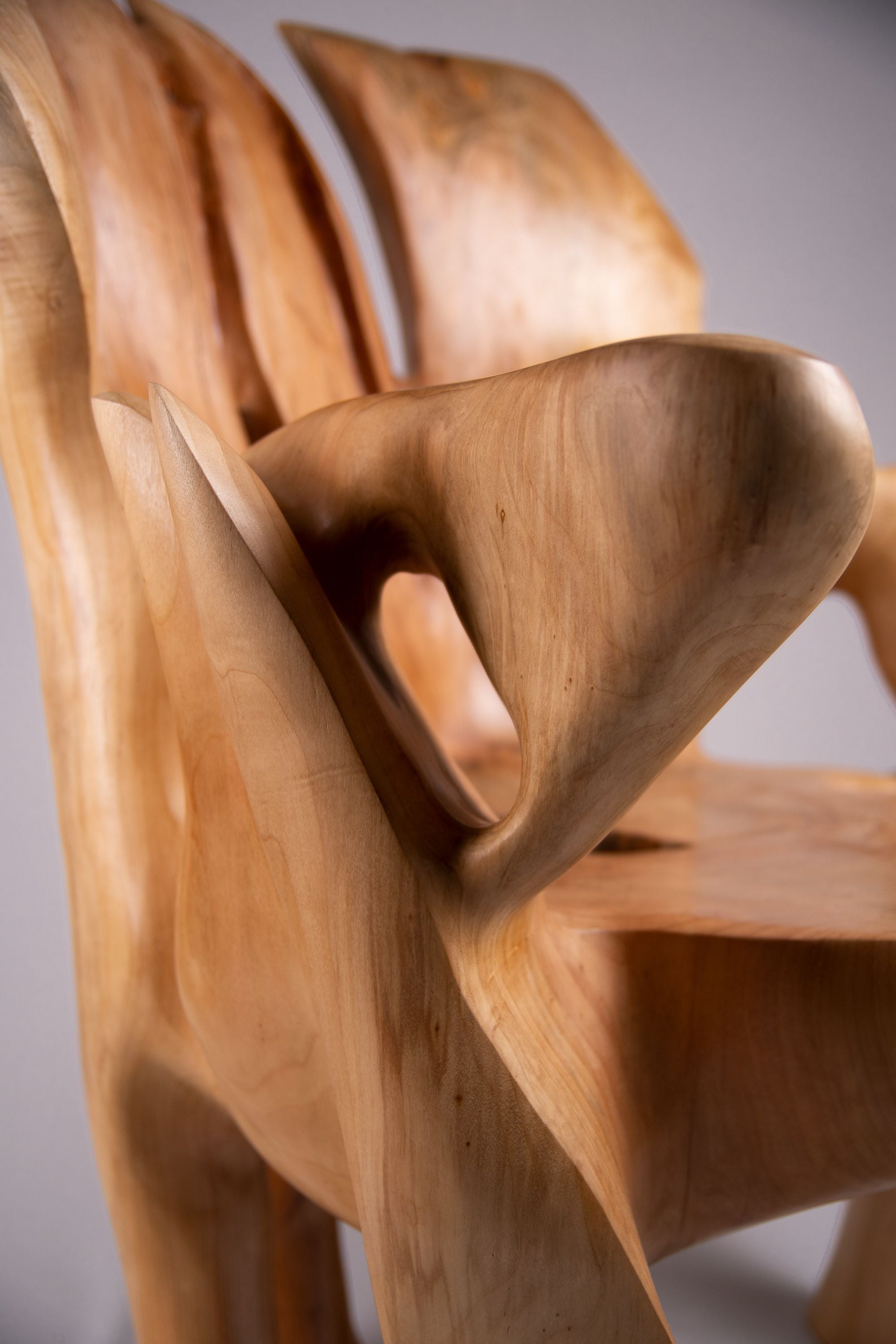 Veles, Chainsaw-Carved Sculptural Chair â Flowing Form in Solid Wood - image 14