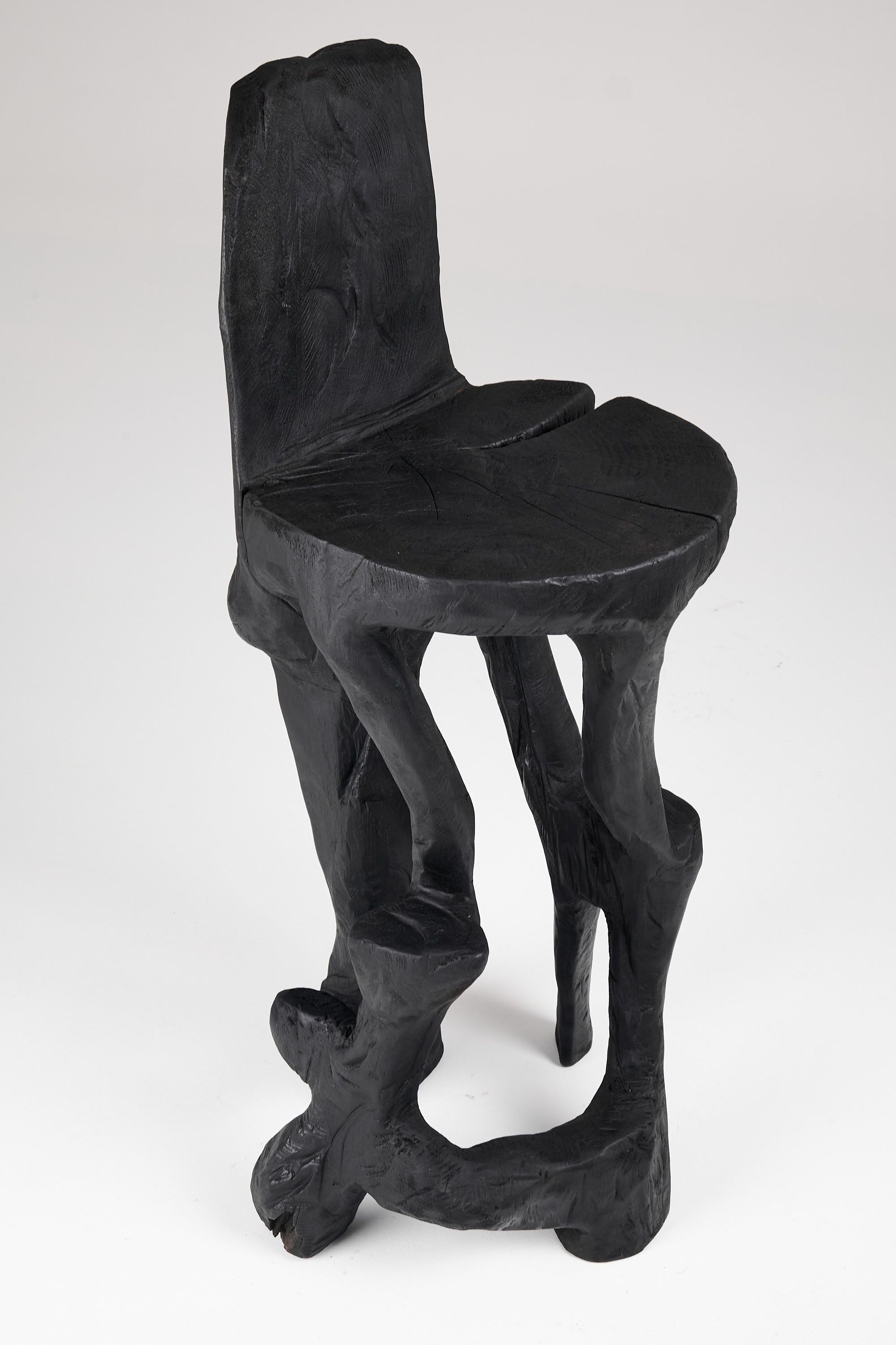 Makha, Charred Sculptural Bar Chair - image 16