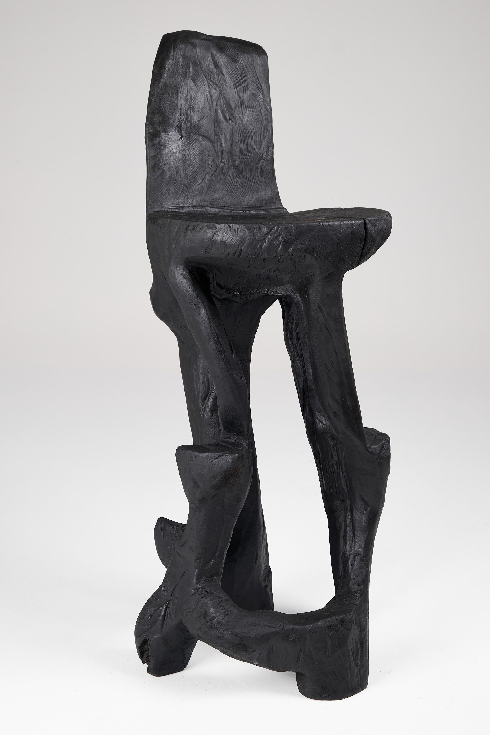 Makha, Charred Sculptural Bar Chair - image 19